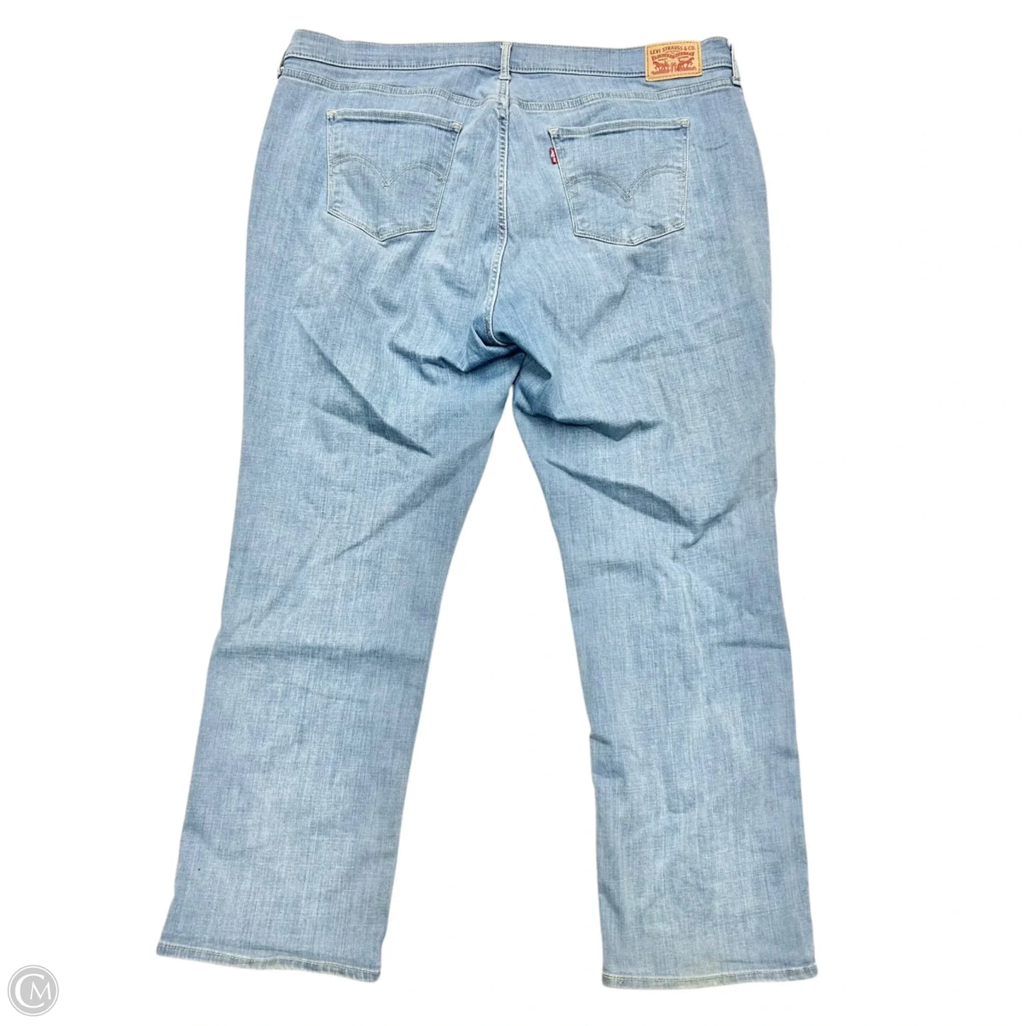 Jeans Straight By Levis In Blue Denim, Size: 20