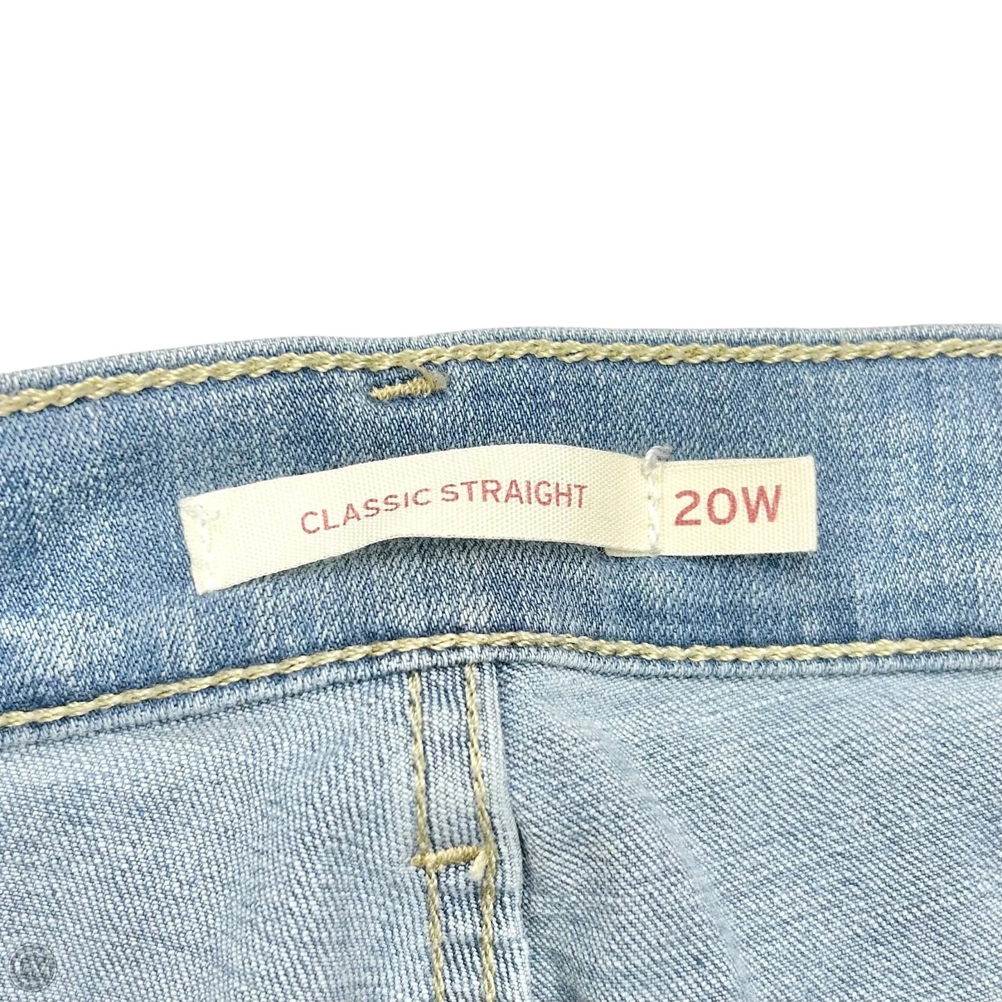 Jeans Straight By Levis In Blue Denim, Size: 20