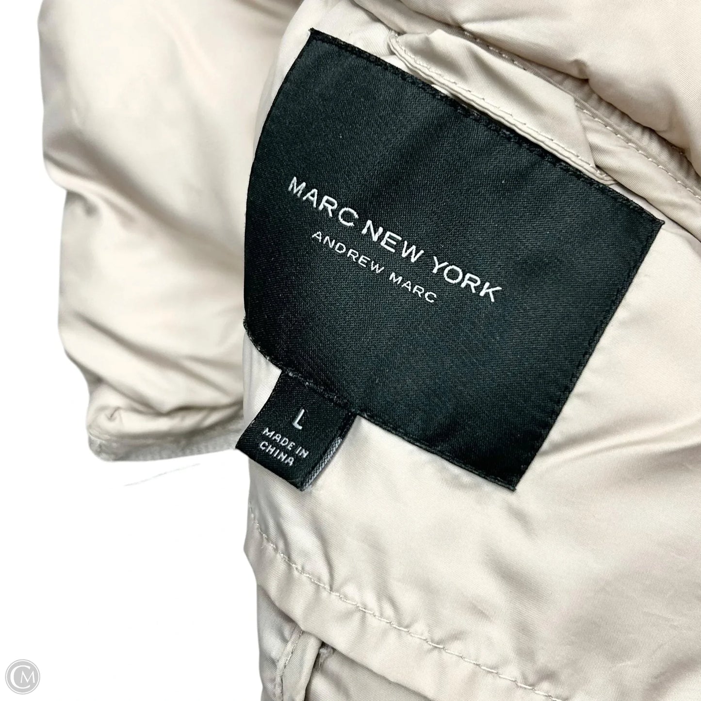 Coat Puffer & Quilted By Marc New York In Beige, Size: L