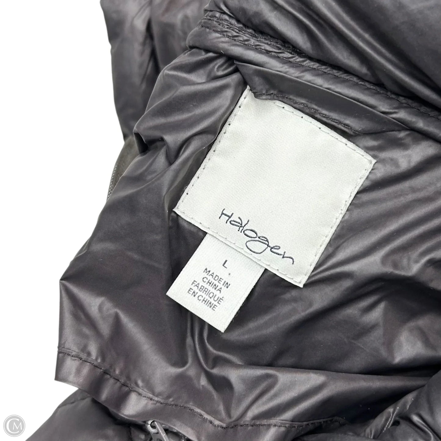 Coat Puffer & Quilted By Halogen In Grey, Size: L