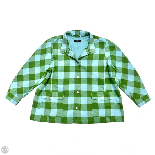 Coat Other By Talbots In Blue & Green, Size: 3x
