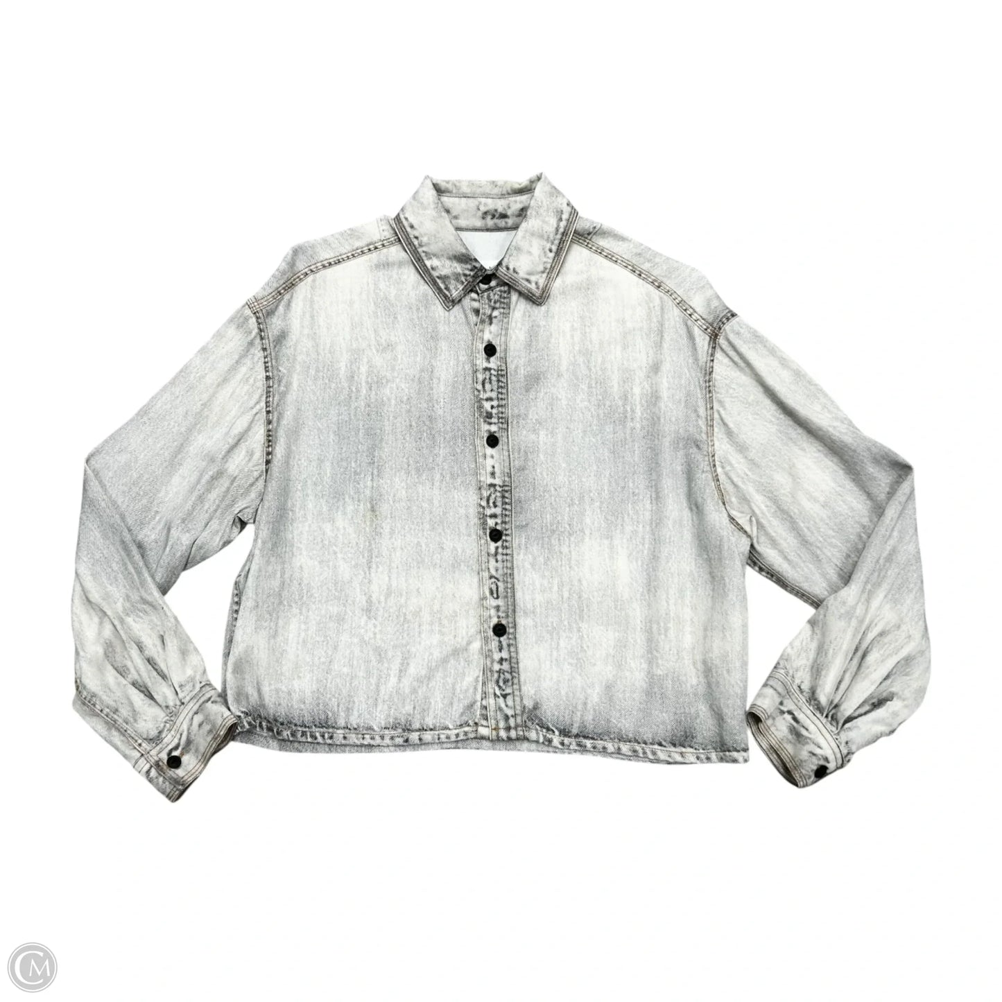 Blouse Long Sleeve By Rag And Bone In Grey, Size: S