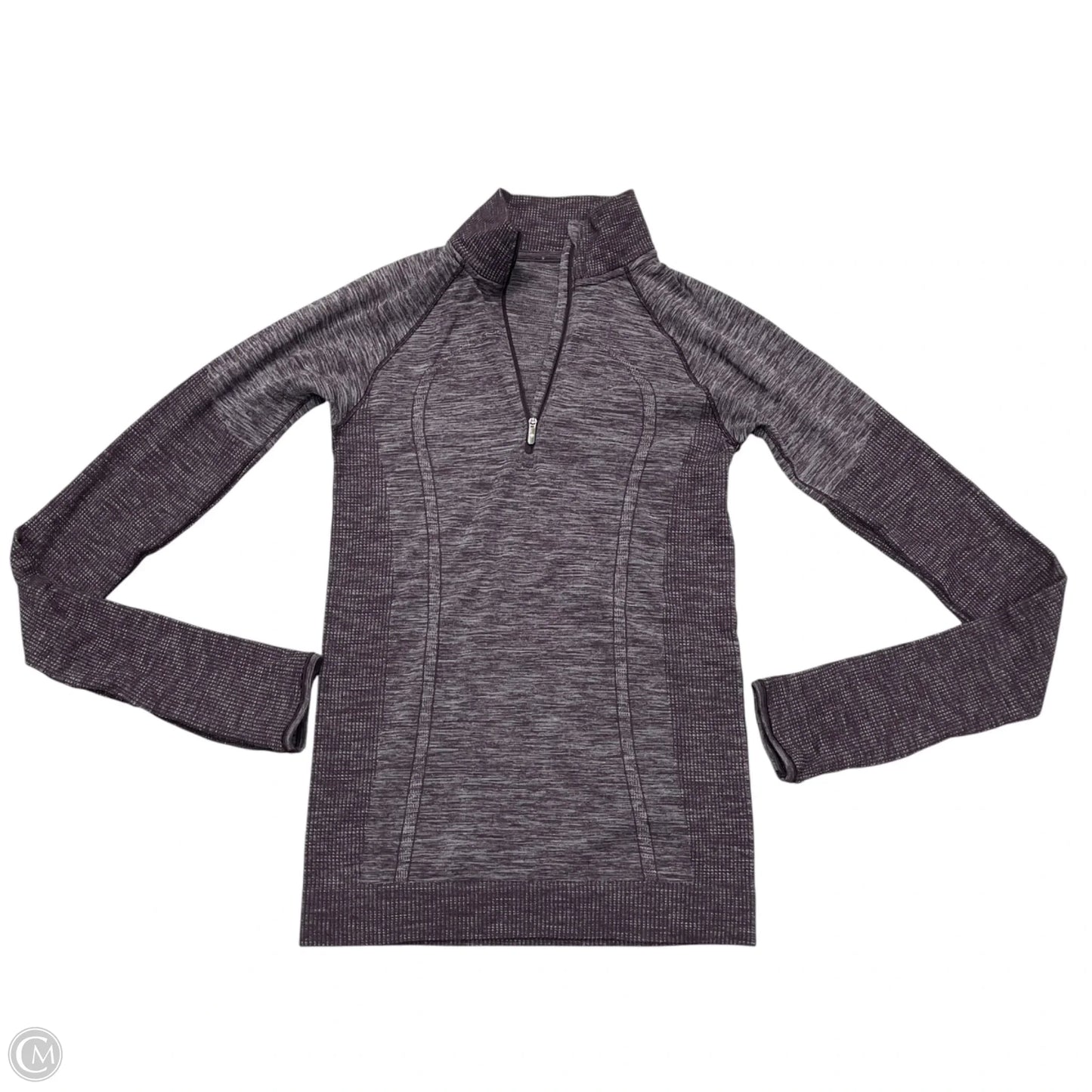Athletic Top Long Sleeve Collar By Lululemon In Purple, Size: S