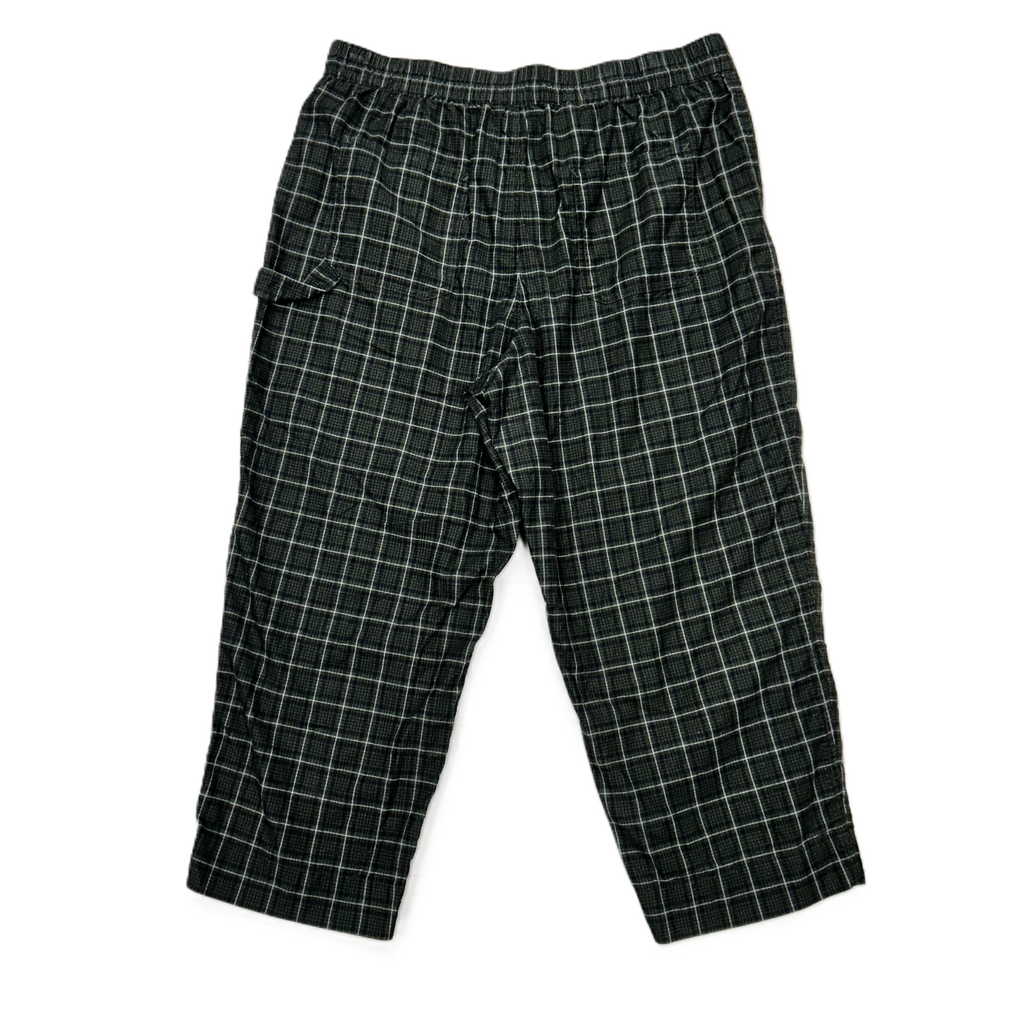 Pants Cropped By Madewell In Green Plaid, Size: XLp