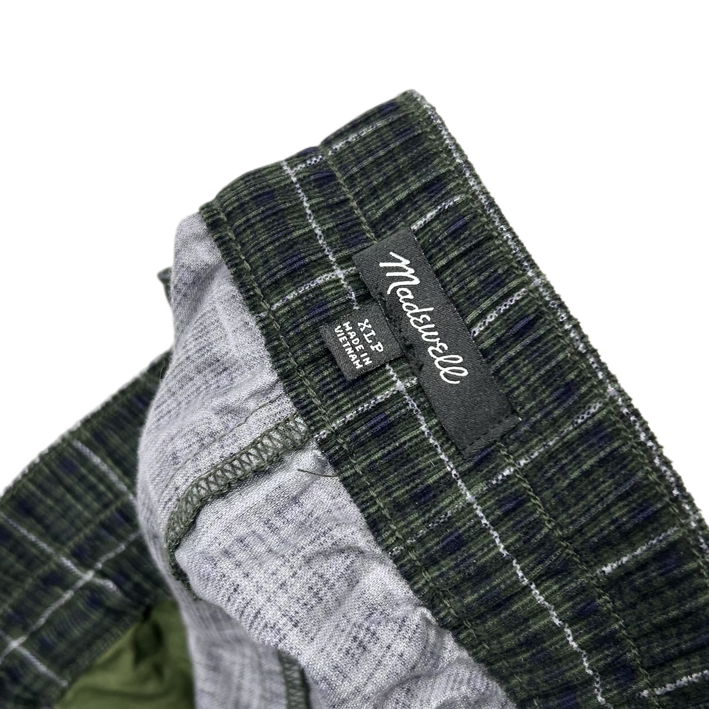 Pants Cropped By Madewell In Green Plaid, Size: XLp