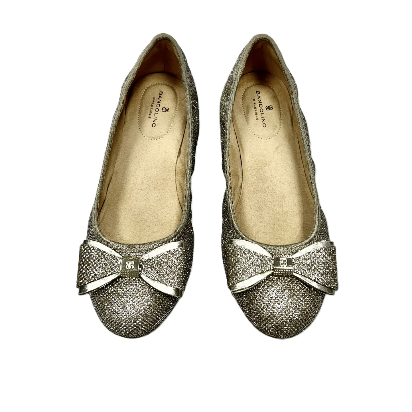 Gold Shoes Flats By Bandolino, Size: 8