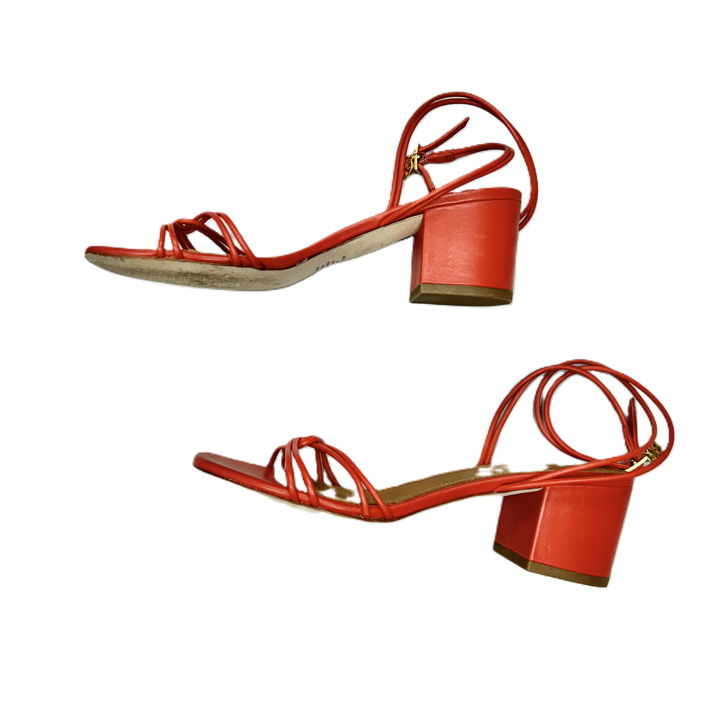 Red Sandals Designer By Tory Burch, Size: 6.5