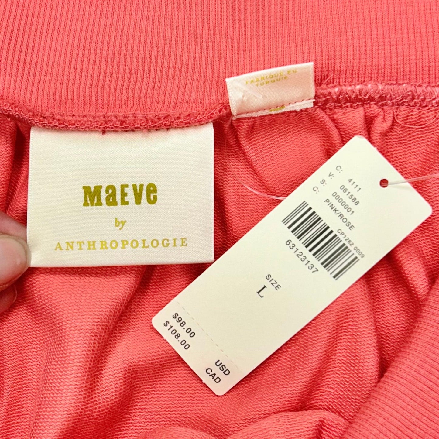 Top Long Sleeve By Maeve In Coral, Size: L