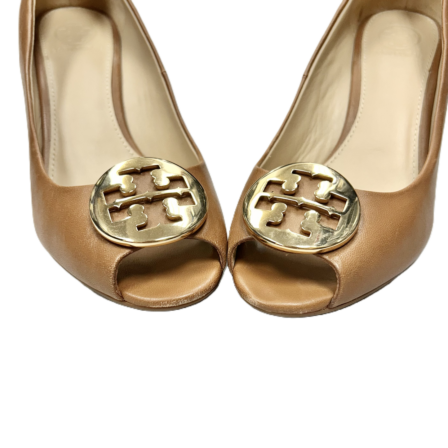 Shoes Designer By Tory Burch In Gold & Tan, Size: 6.5