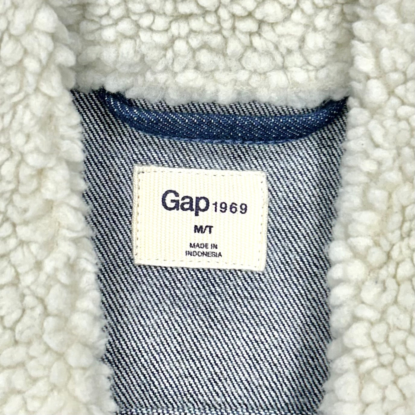 Jacket Moto By Gap In Blue Denim, Size: M