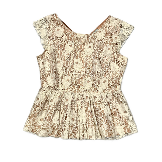 Top Short Sleeve By Maeve In Rose Gold, Size: S