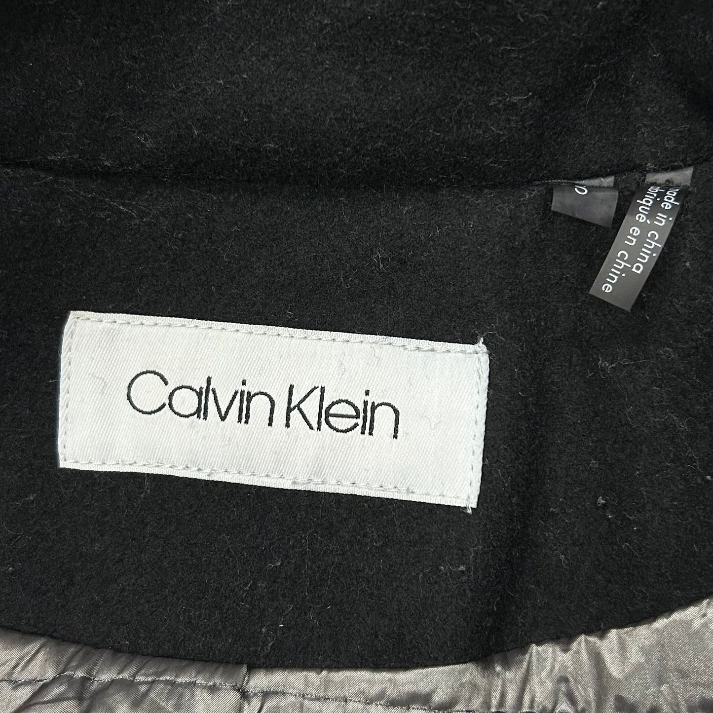 Coat Peacoat By Calvin Klein In Black, Size: S