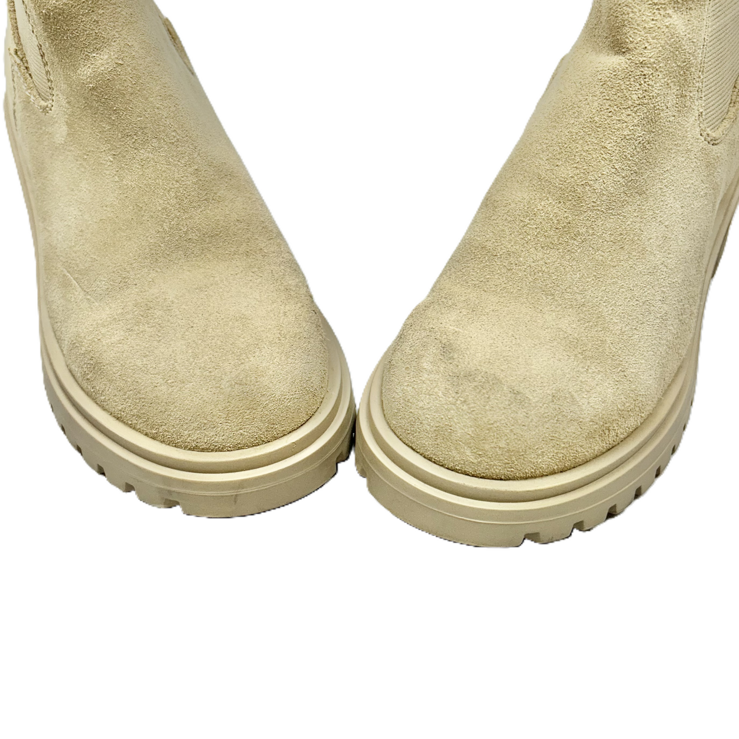 Boots Mid-calf Heels By Steve Madden In Cream, Size: 6