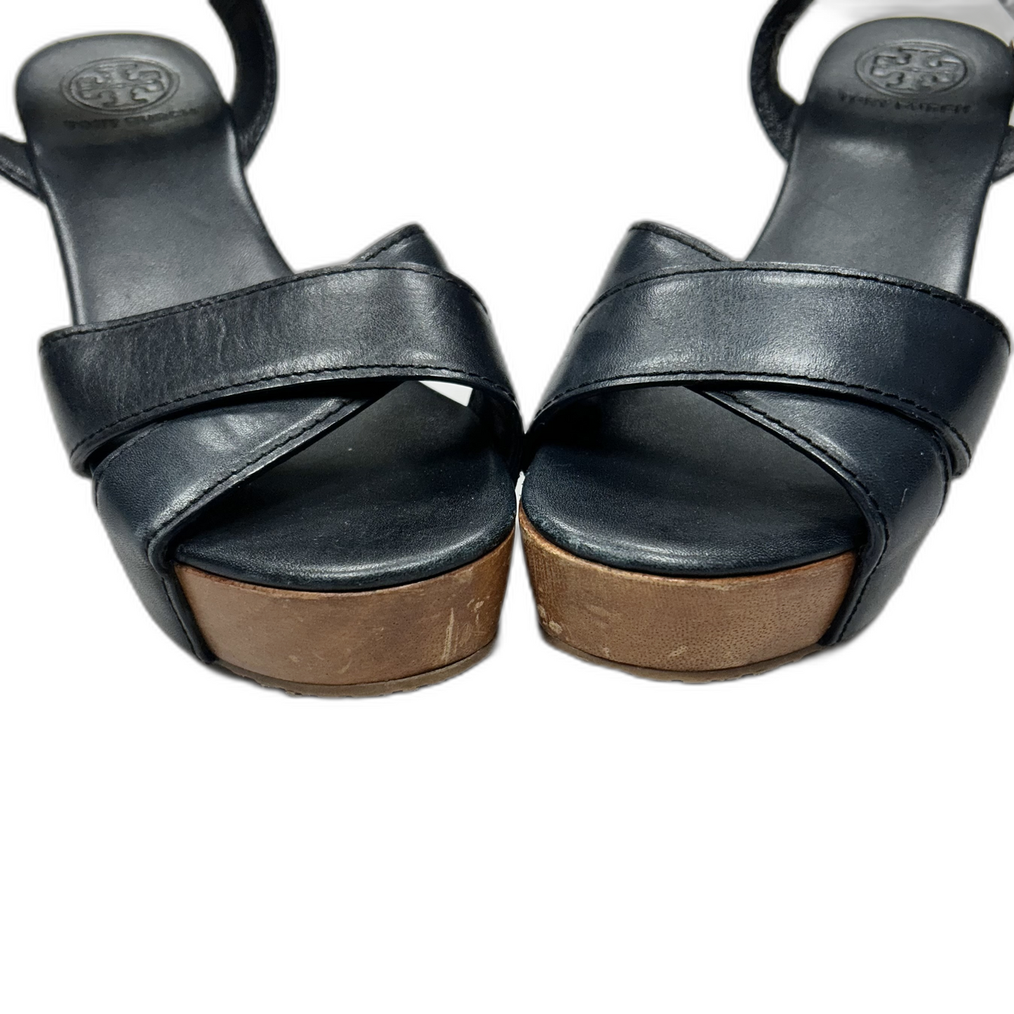 Sandals Designer By Tory Burch In Navy, Size: 6