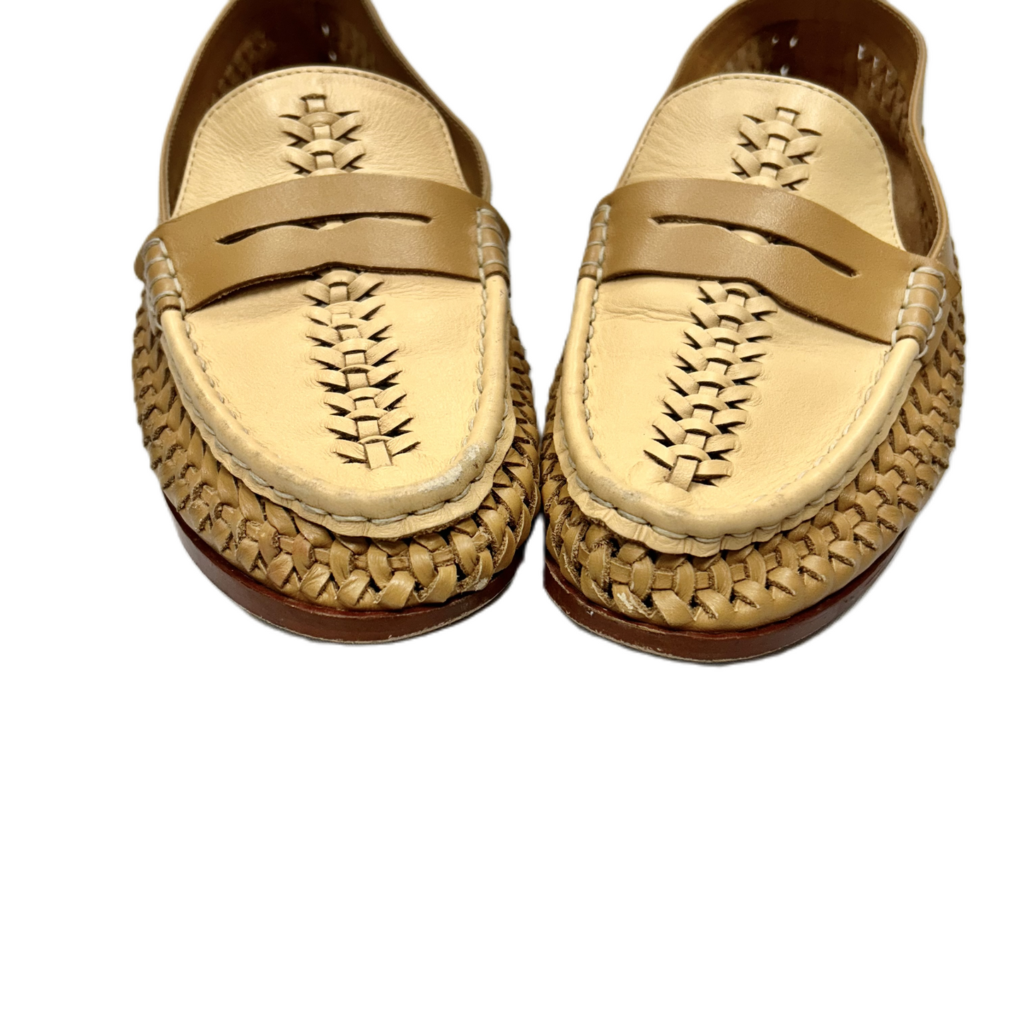 Tan Shoes Flats By Pilcro, Size: 9