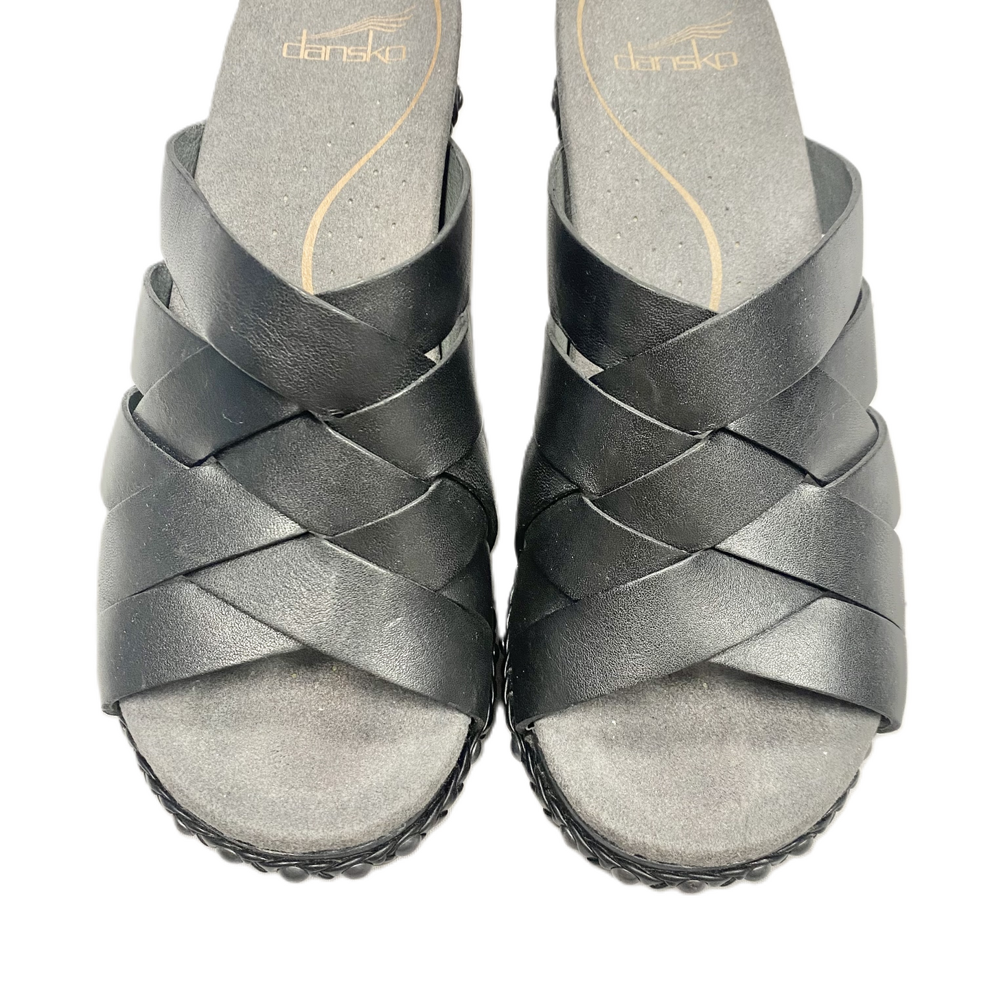 Black Sandals Heels Block By Dansko, Size: 5.5