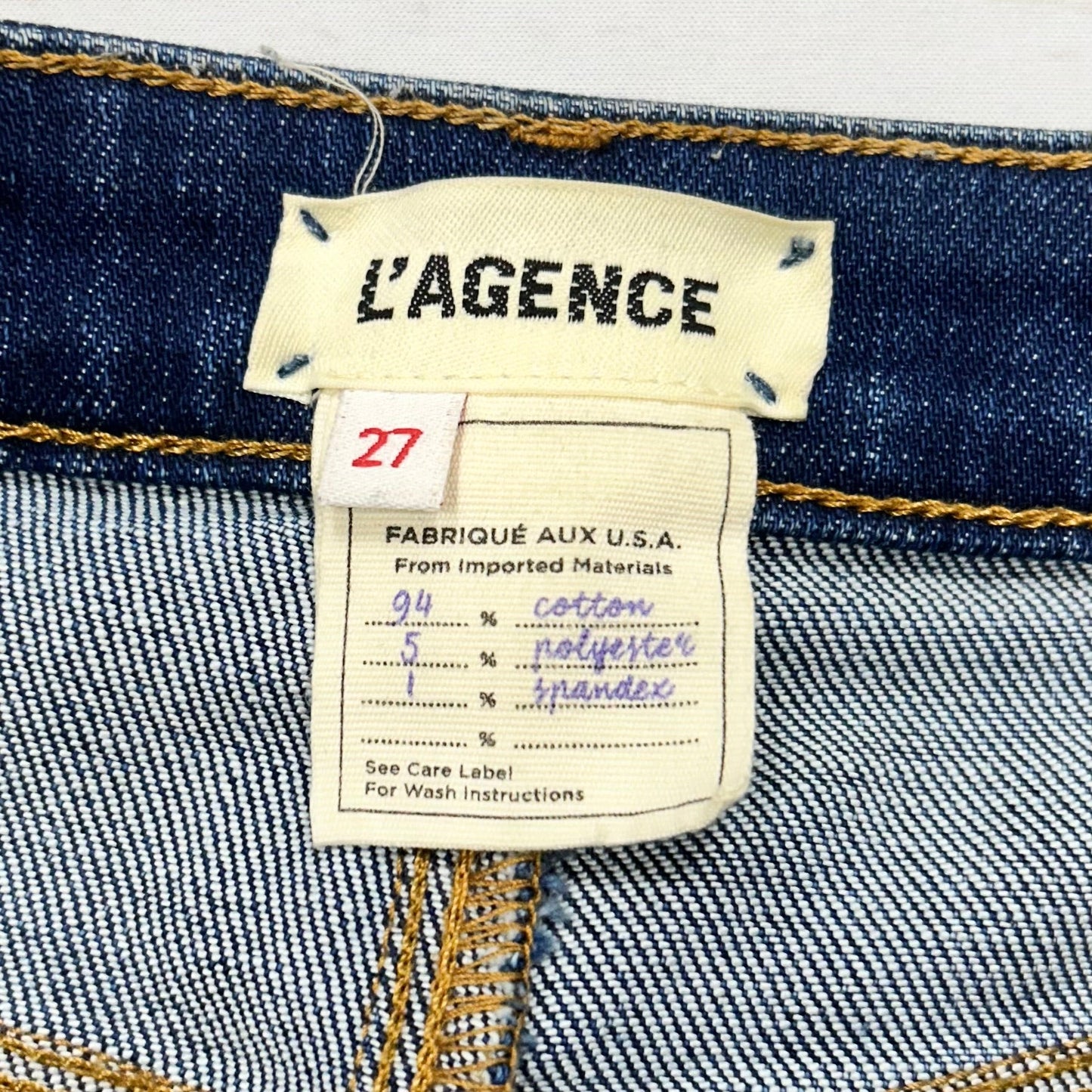 Blue Denim Shorts Designer By L Agence, Size: 4