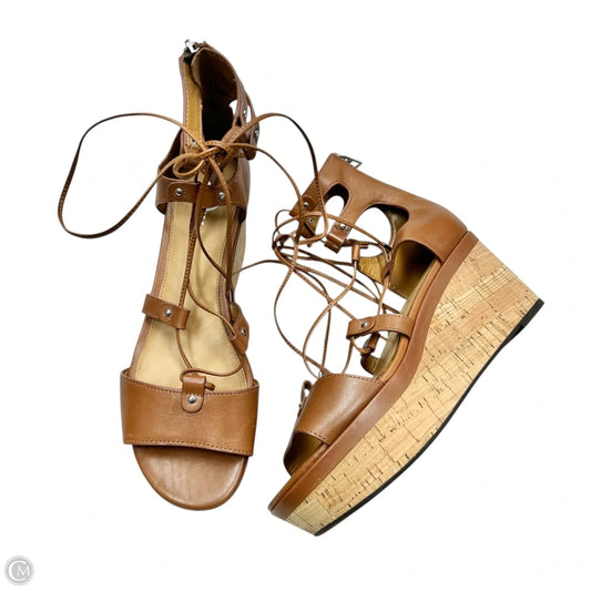 Sandals Designer By Coach In Brown, Size: 9.5