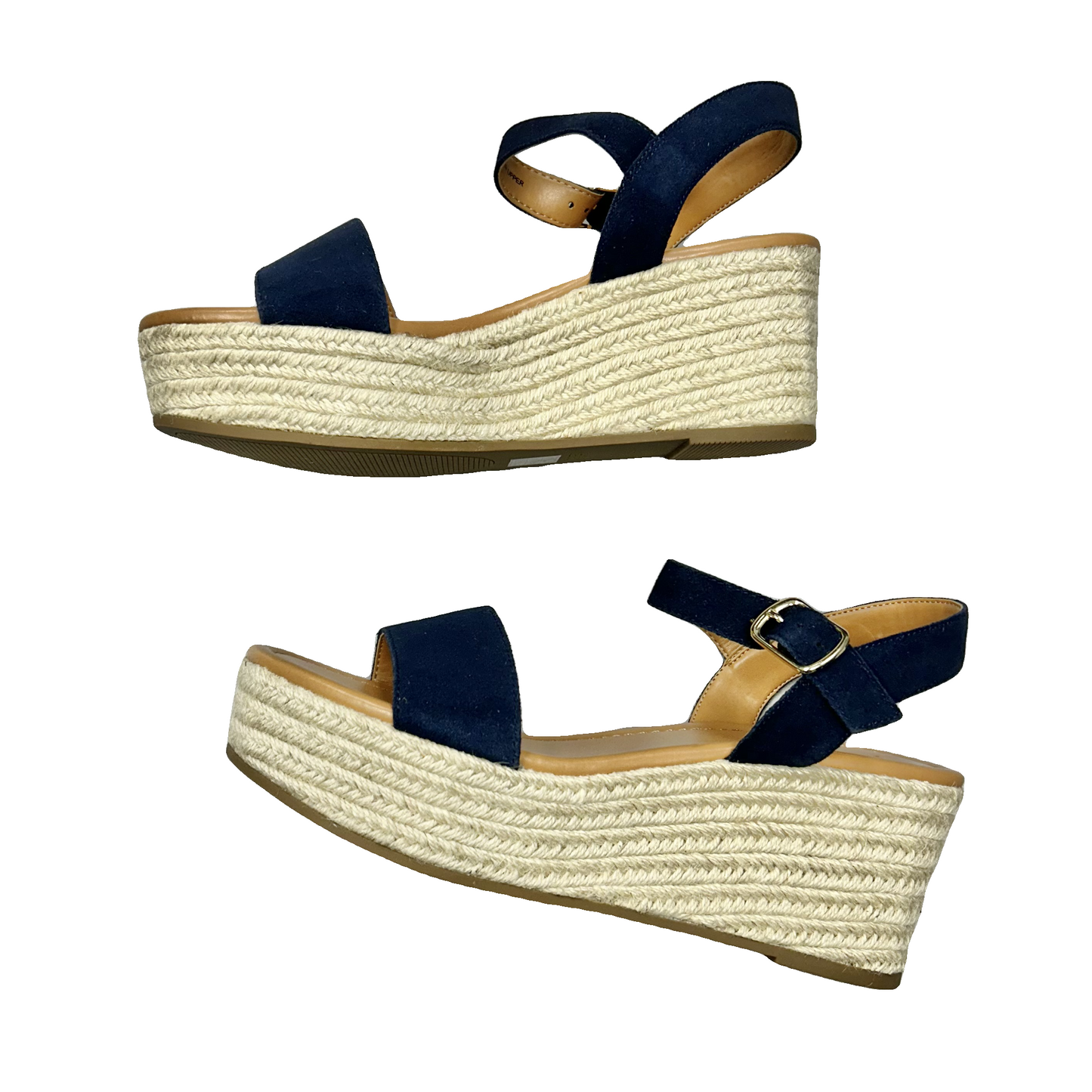 Sandals Heels Wedge By J. Crew In Navy, Size: 9.5