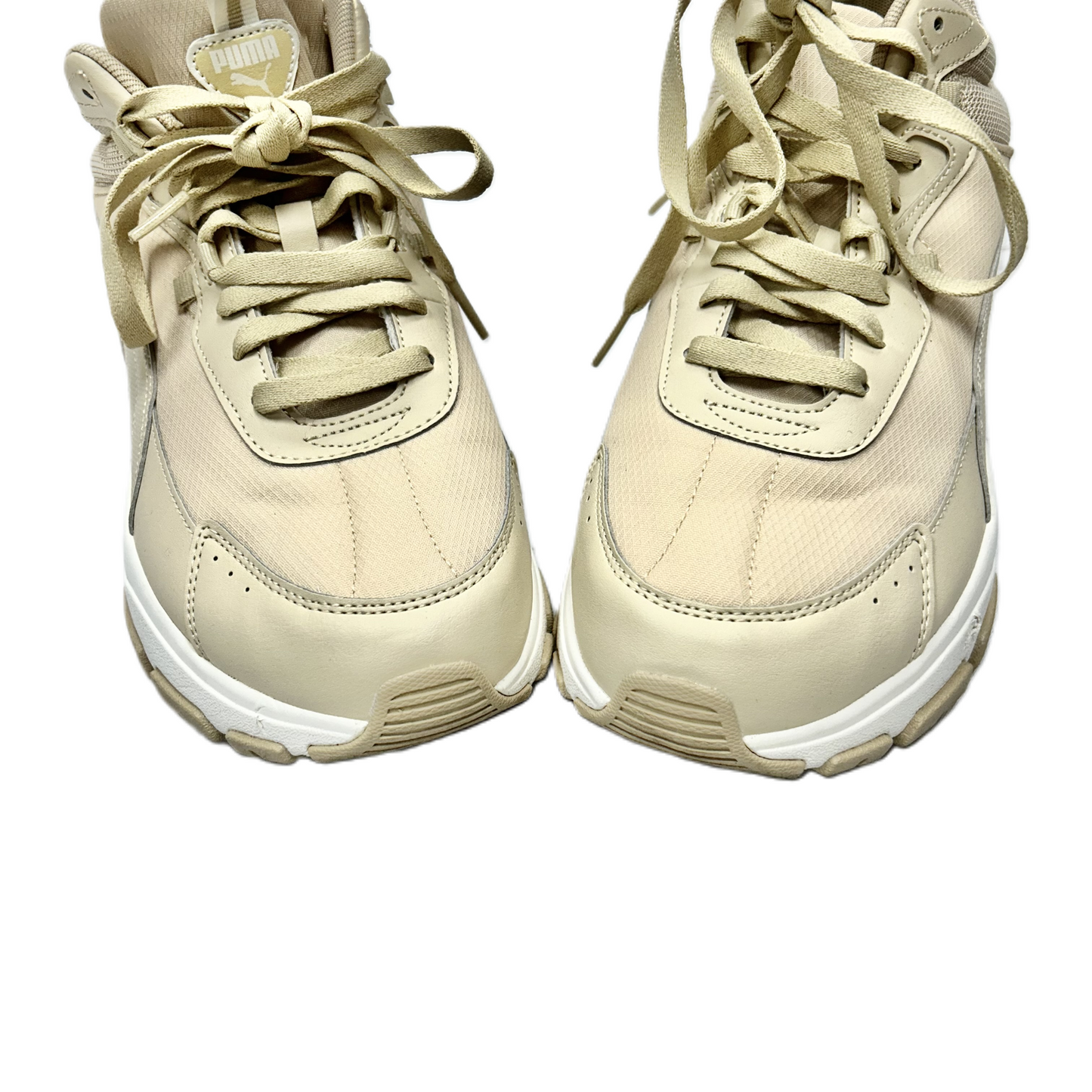 Shoes Sneakers By Puma In Tan & White, Size: 11