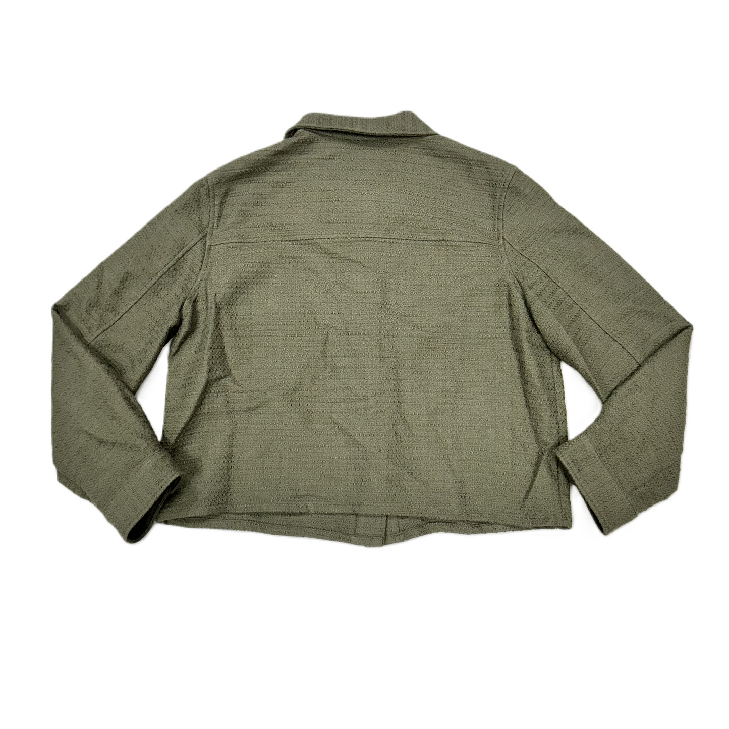 Jacket Shirt By Express In Green, Size: L