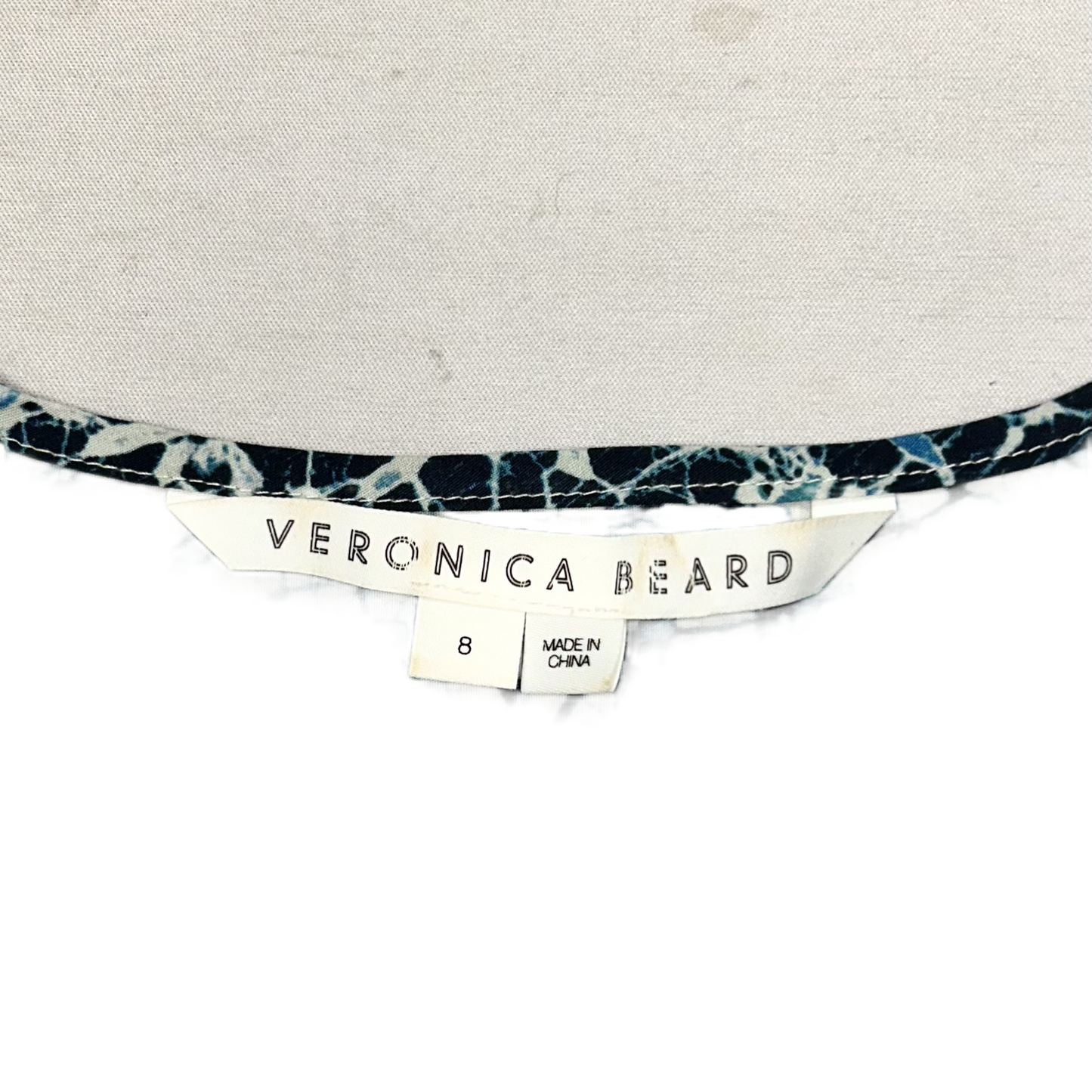 Top Short Sleeve By Veronica Beard In Blue & White, Size: M