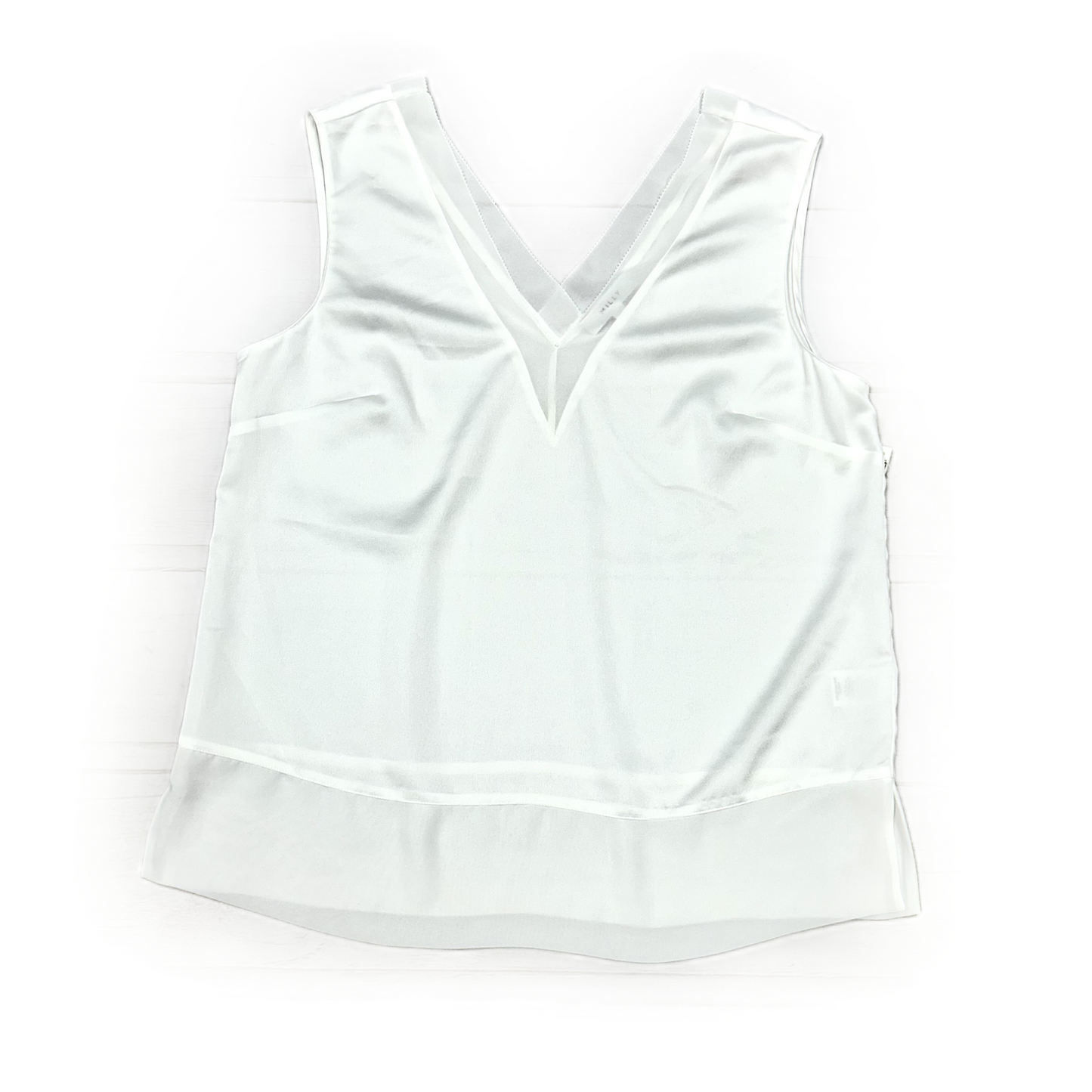 Top Sleeveless Designer By Milly In White, Size: M