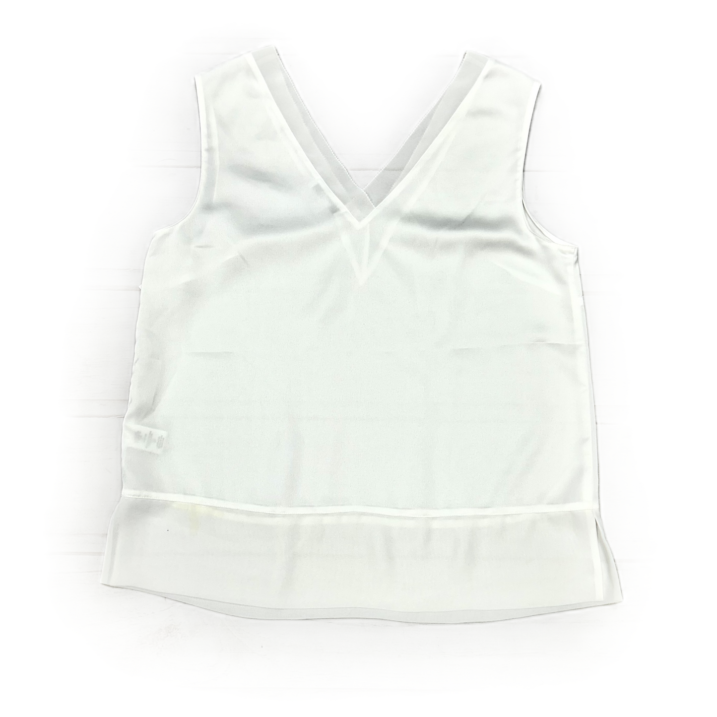 Top Sleeveless Designer By Milly In White, Size: M