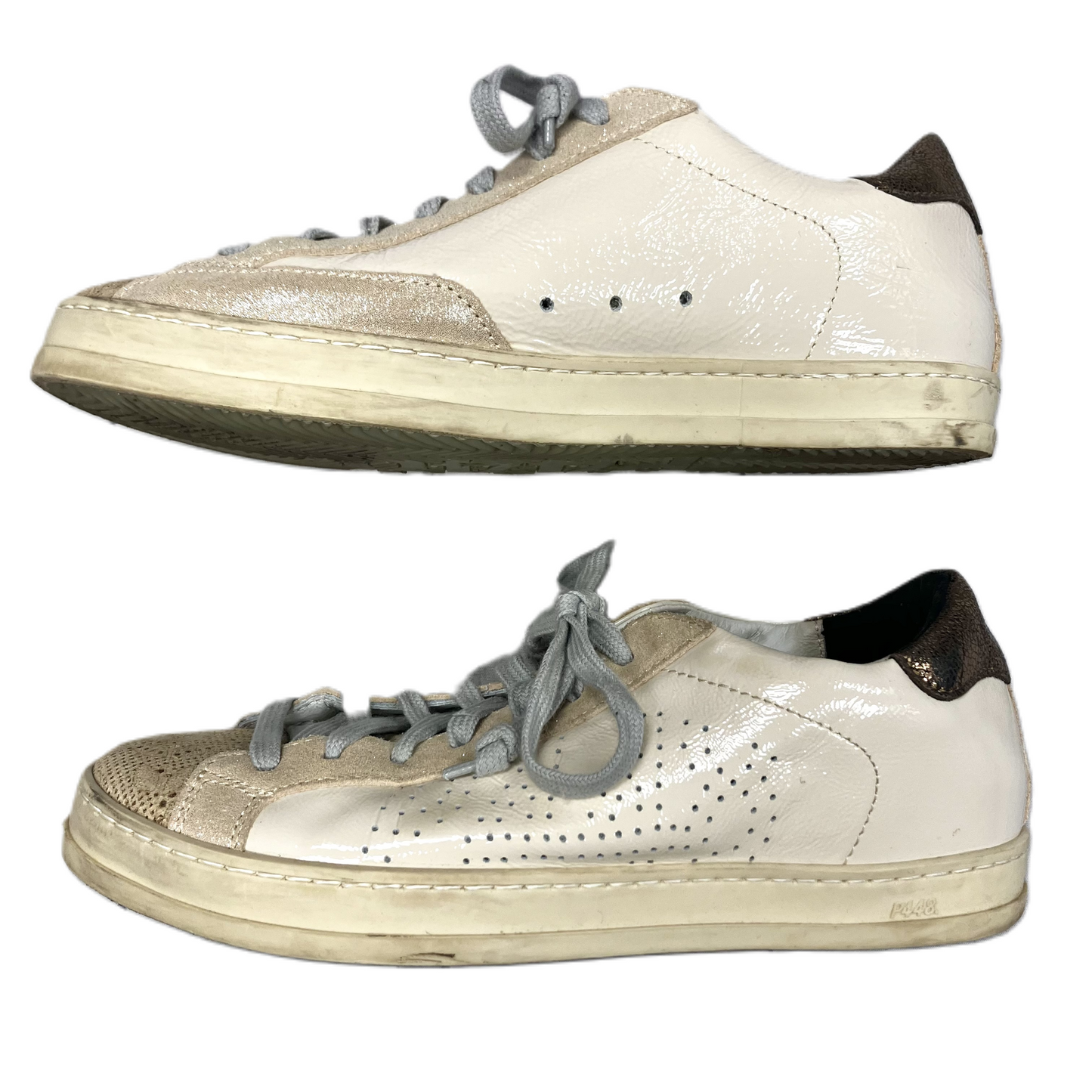 Shoes Sneakers By P448 In Silver & Tan, Size: 6