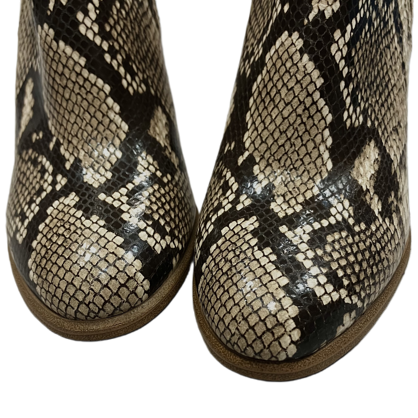 Boots Ankle Heels By Vince Camuto In Snakeskin Print, Size: 7