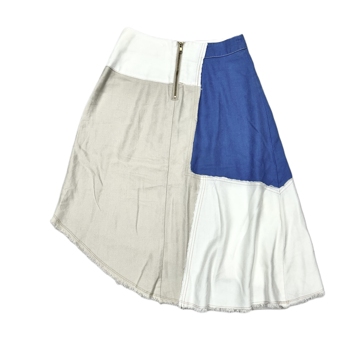 Skirt Midi By Holding Horses In Blue & White, Size: 2