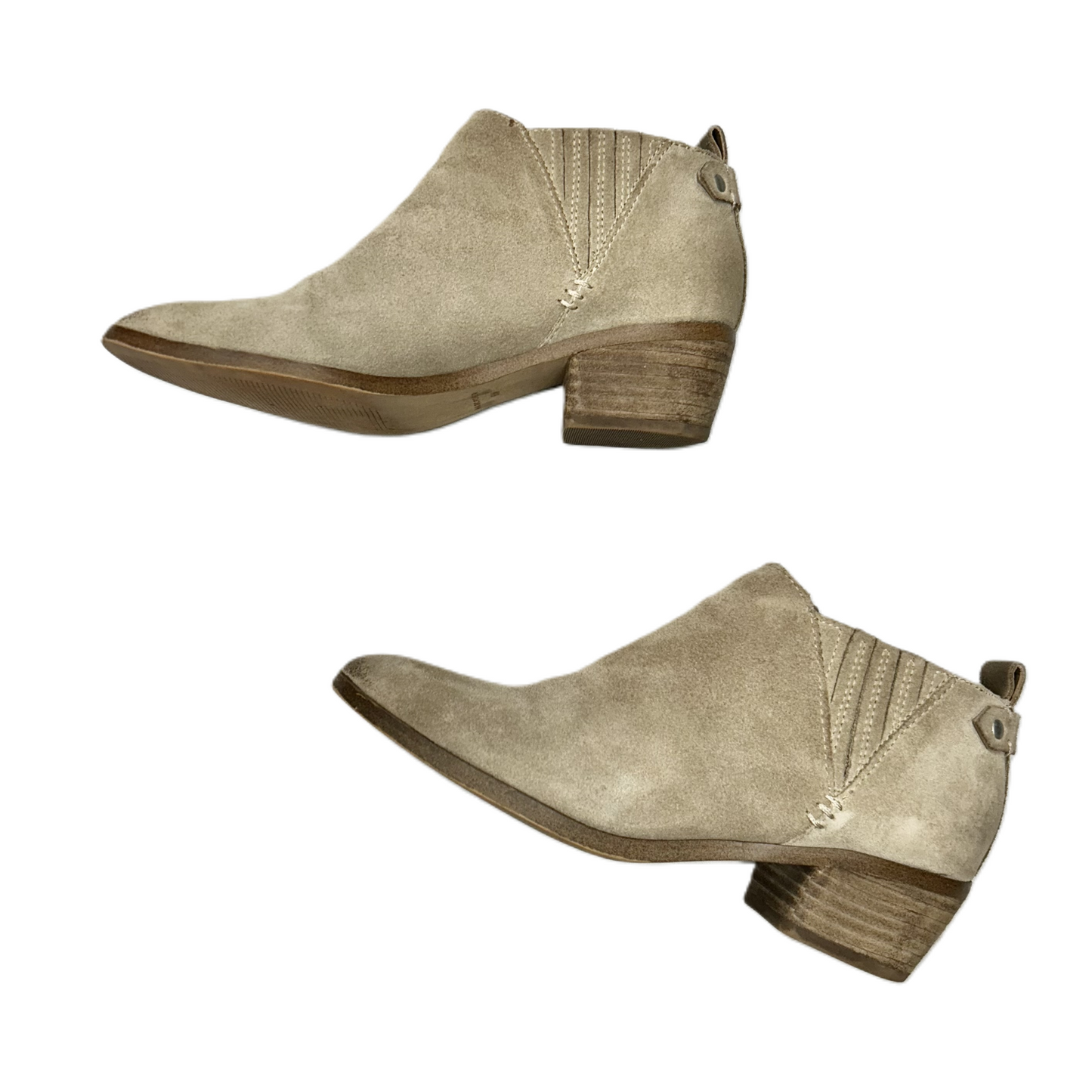 Boots Ankle Heels By Marc Fisher In Beige, Size: 6.5