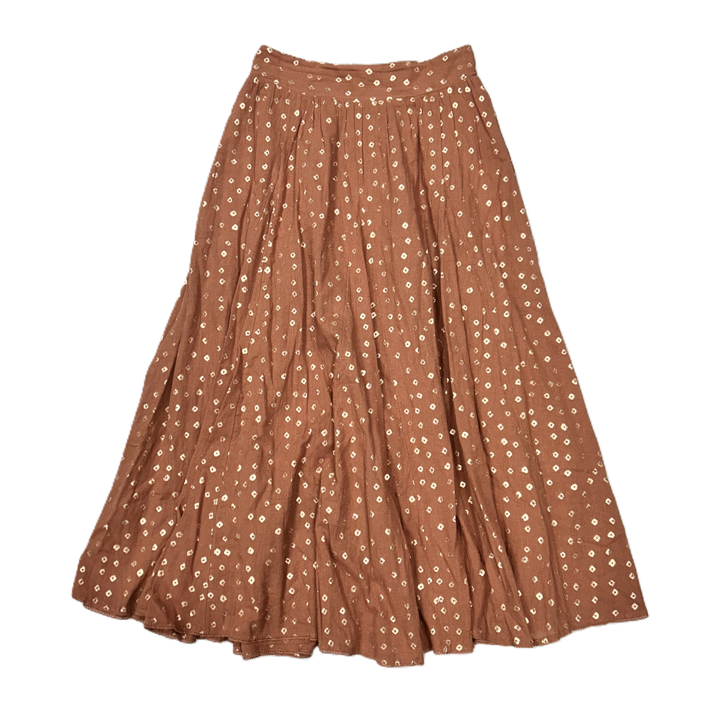 Skirt Maxi By Anthropologie In Rose Gold, Size: S