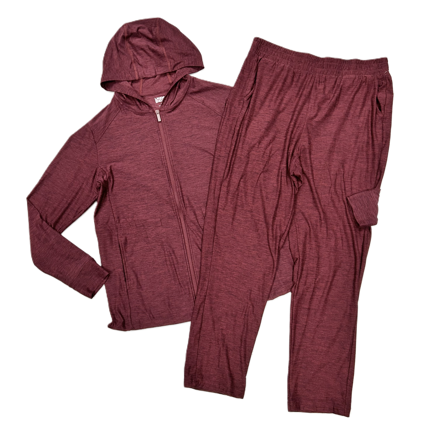 Lounge Set Pants By Lands End In Maroon, Size: M