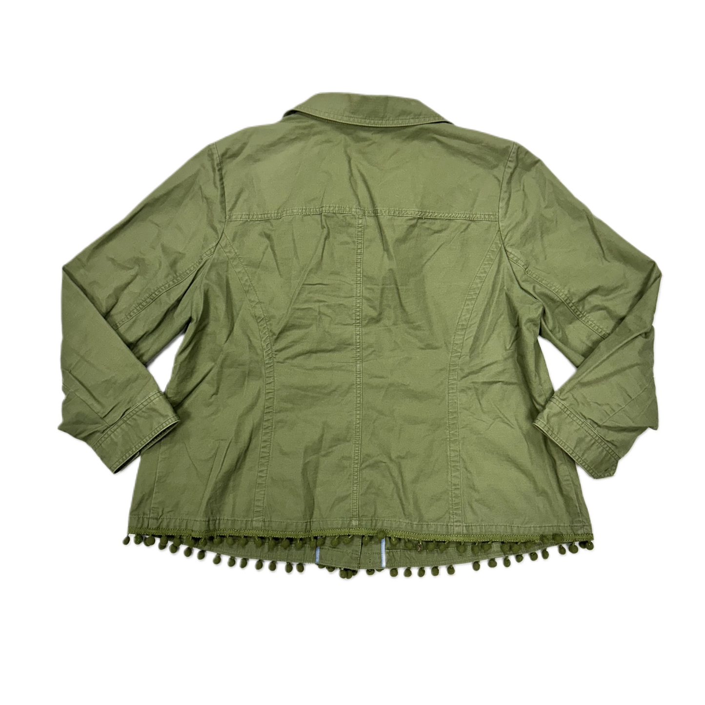 Jacket Shirt By Talbots In Green, Size: 2x