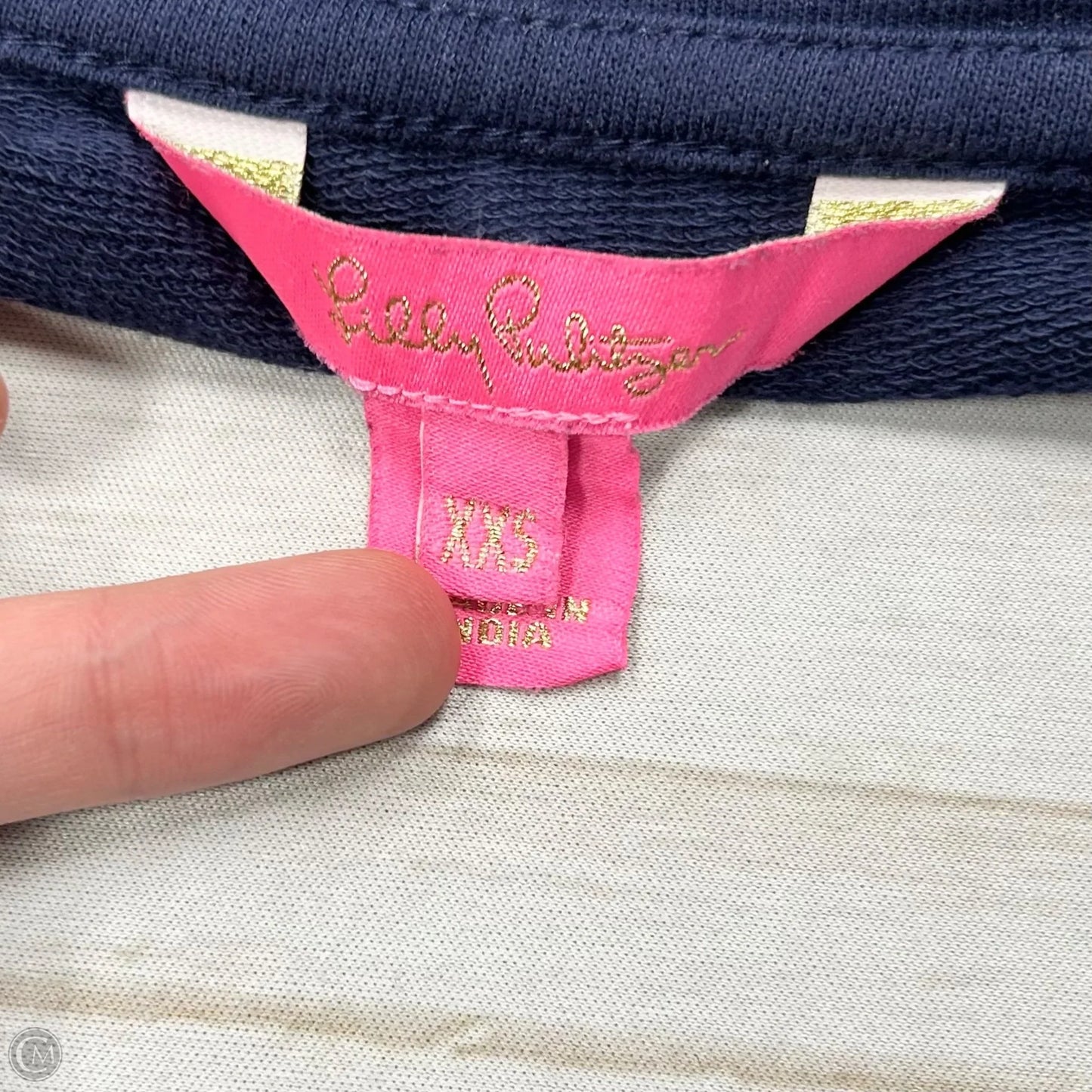 Top Long Sleeve Designer By Lilly Pulitzer In Navy, Size: Xxs