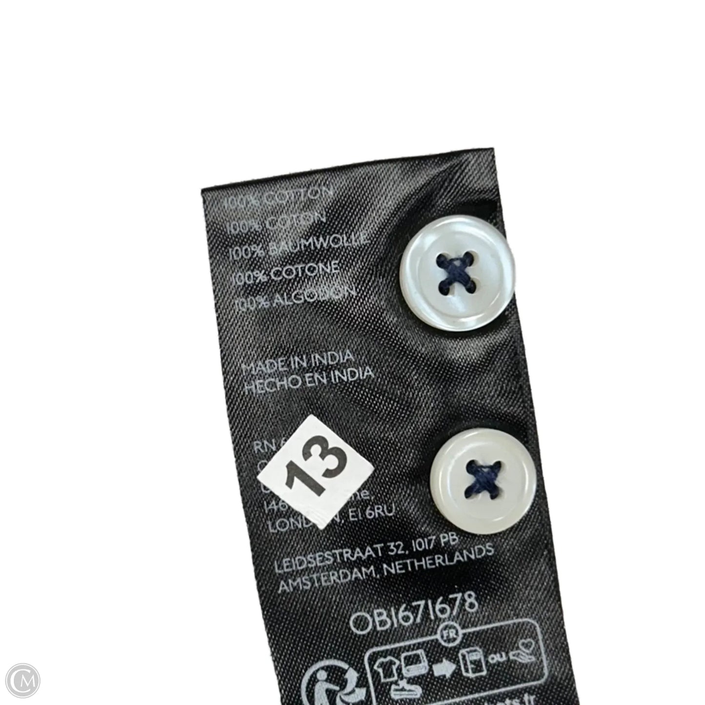 Top Long Sleeve By Maeve In Blue & White, Size: Xs