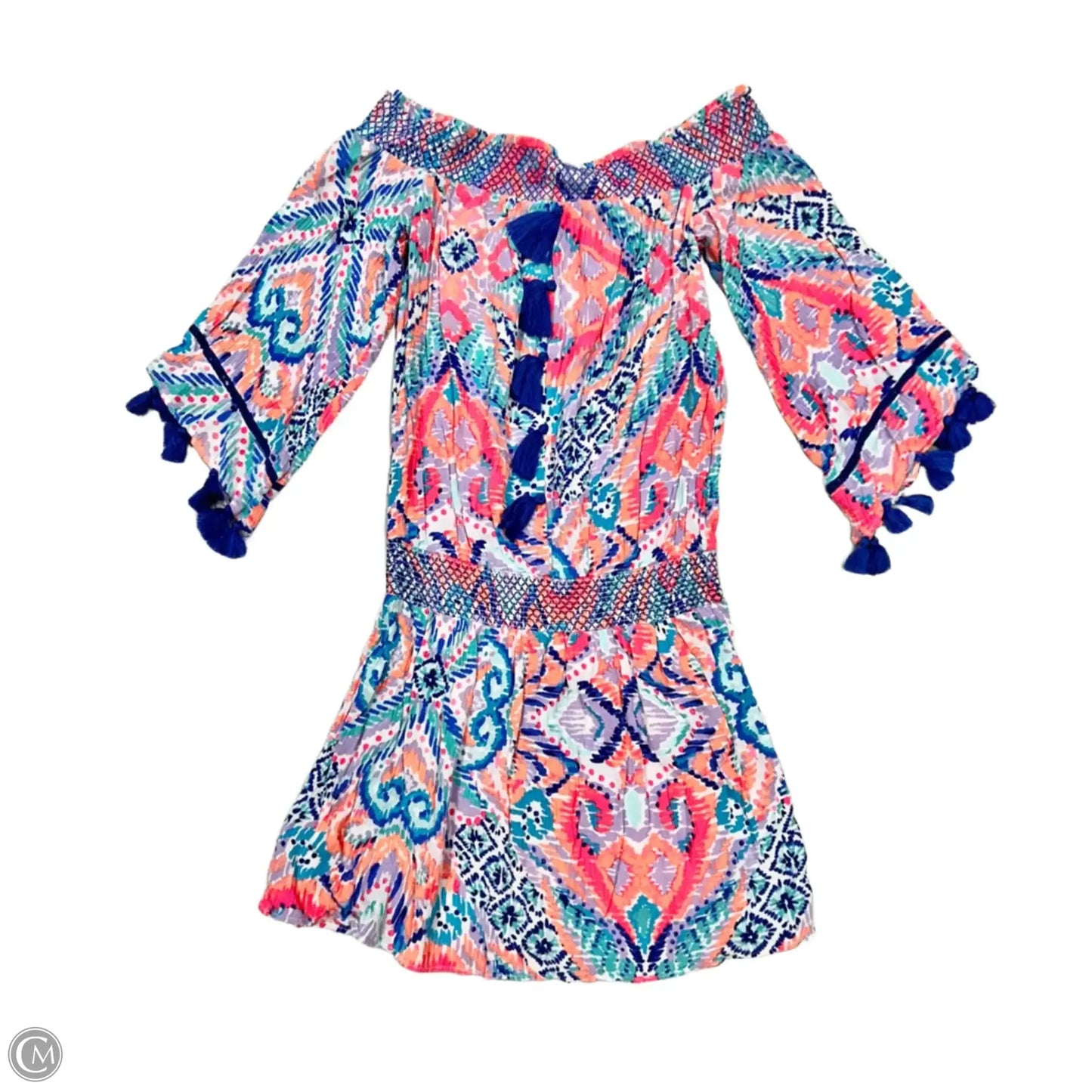 Dress Designer By Lilly Pulitzer In Blue & Orange, Size: Xs