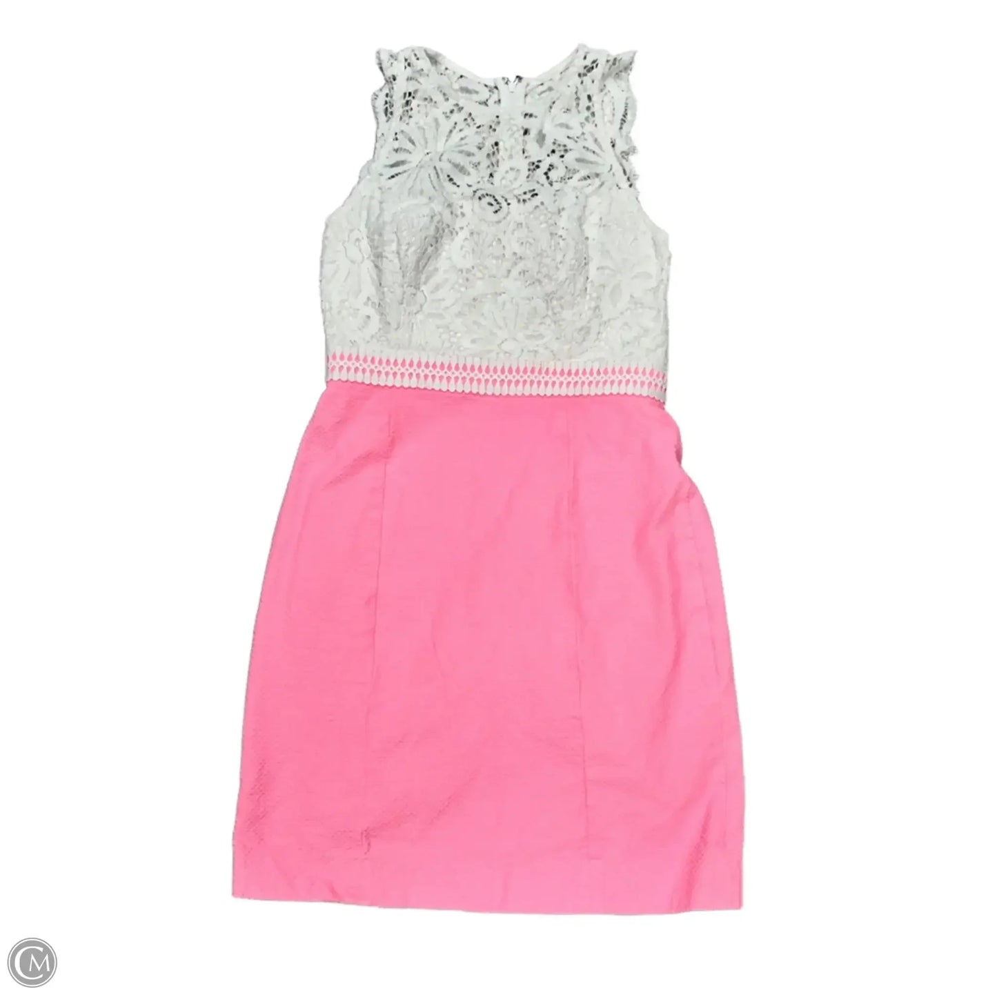 Dress Designer By Lilly Pulitzer In Pink & White, Size: Xs