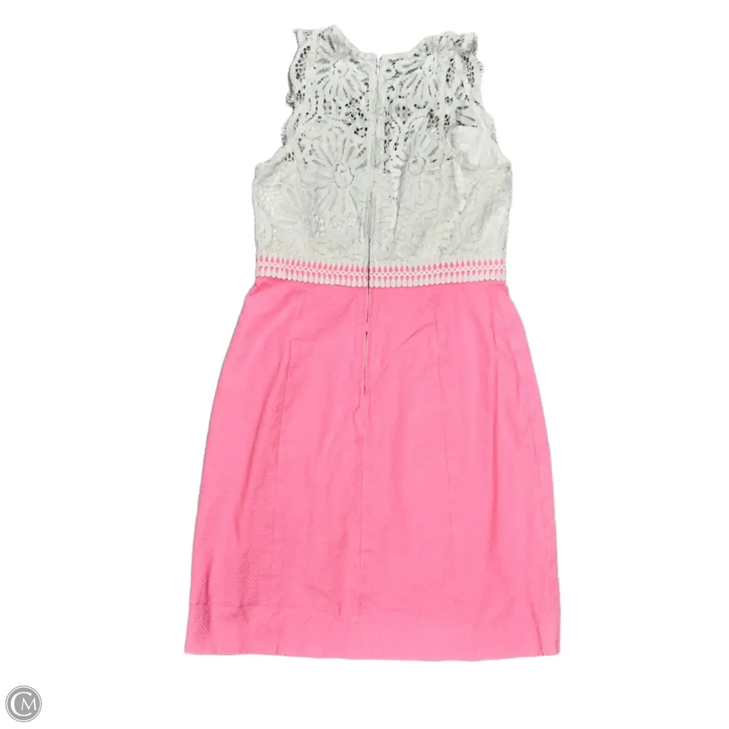 Dress Designer By Lilly Pulitzer In Pink & White, Size: Xs