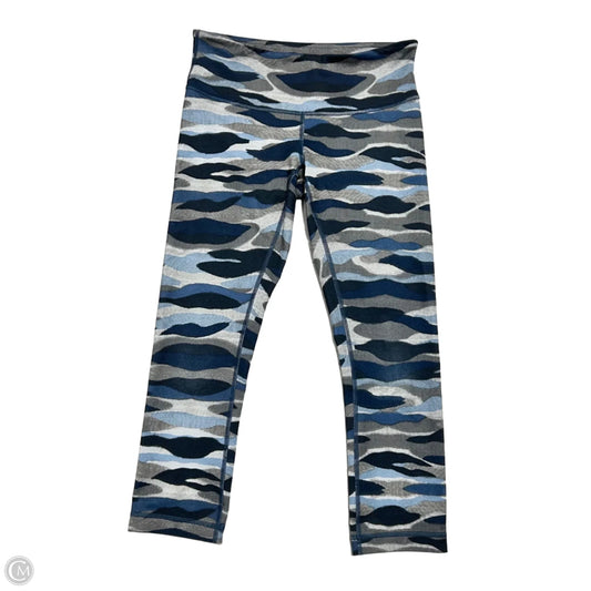 Athletic Leggings By Lululemon In Blue & Grey, Size: S