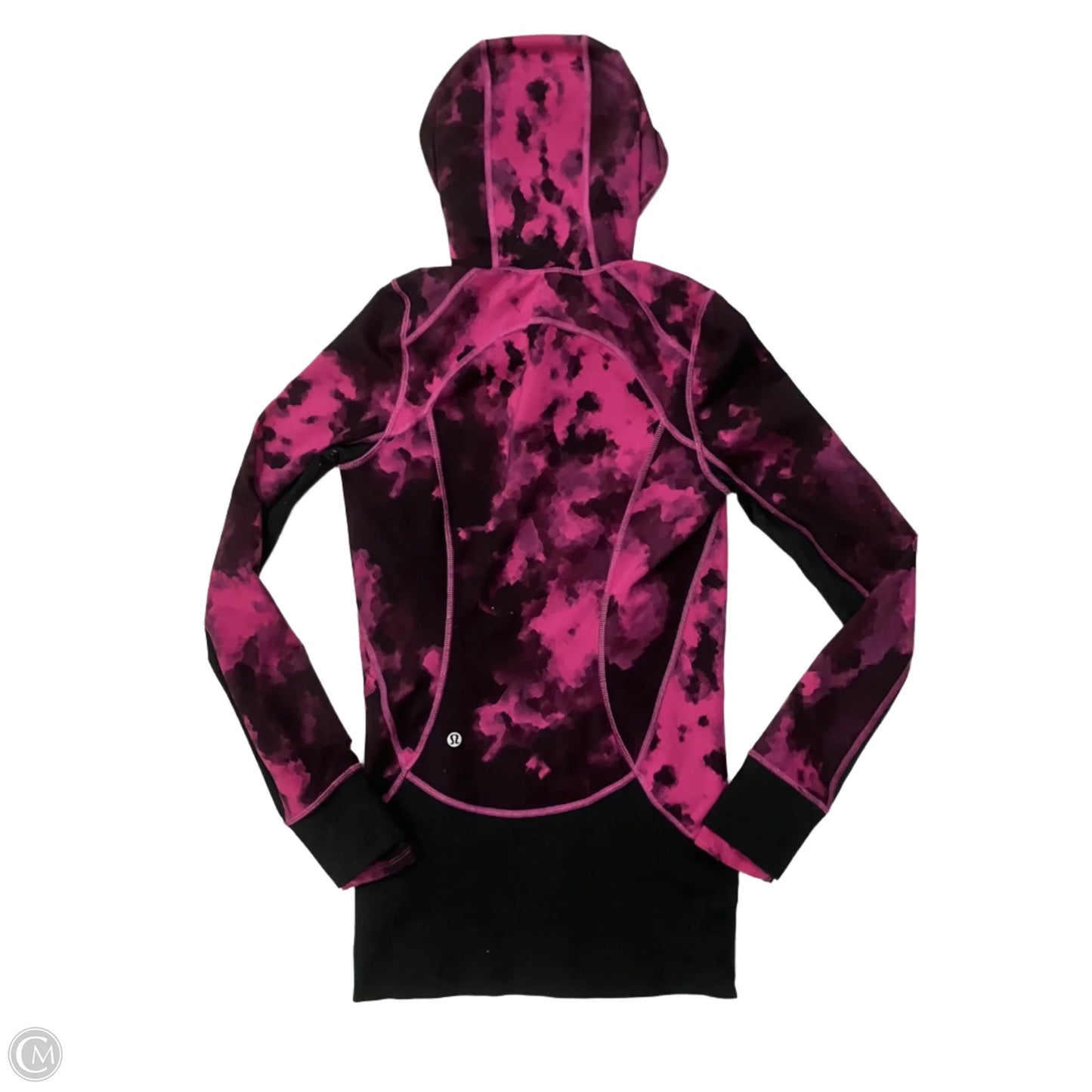 Athletic Jacket By Lululemon In Black & Pink, Size: Xs