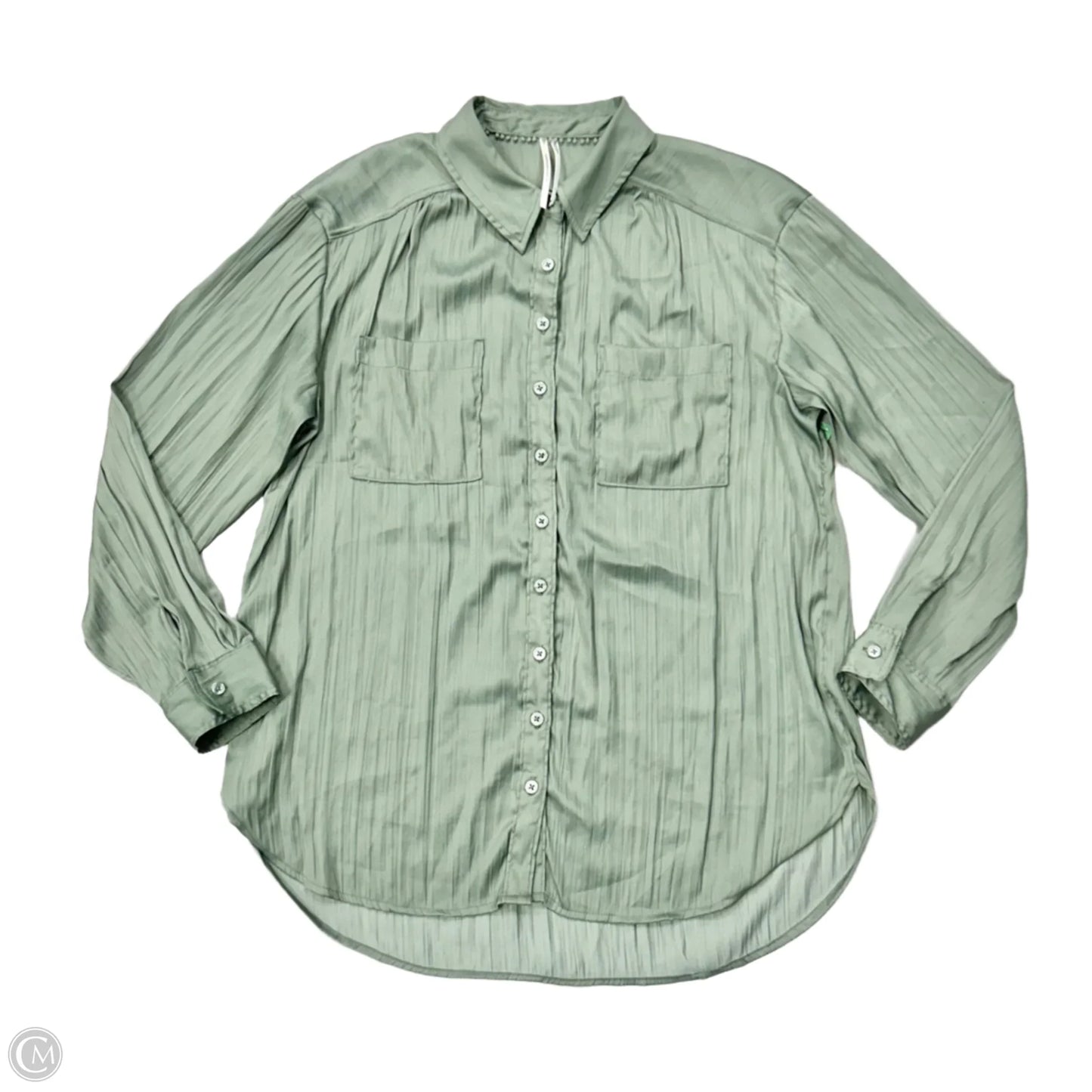 Top Long Sleeve By Anthropologie In Green, Size: M