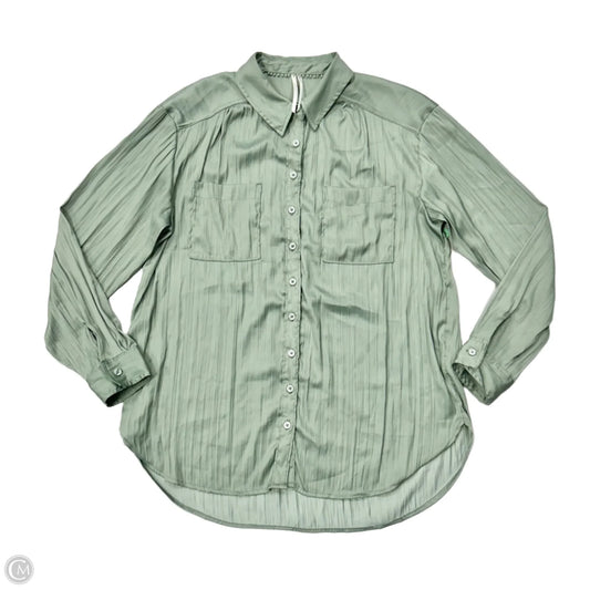 Top Long Sleeve By Anthropologie In Green, Size: M