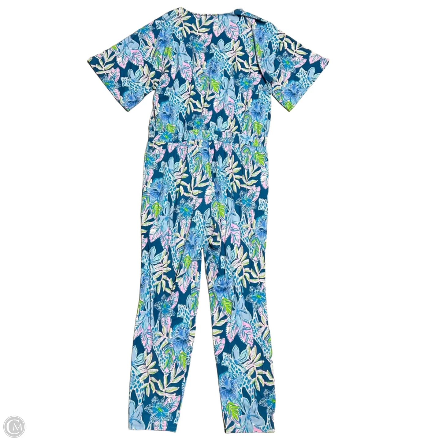 Jumpsuit Designer By Lilly Pulitzer In Blue & White, Size: Xl