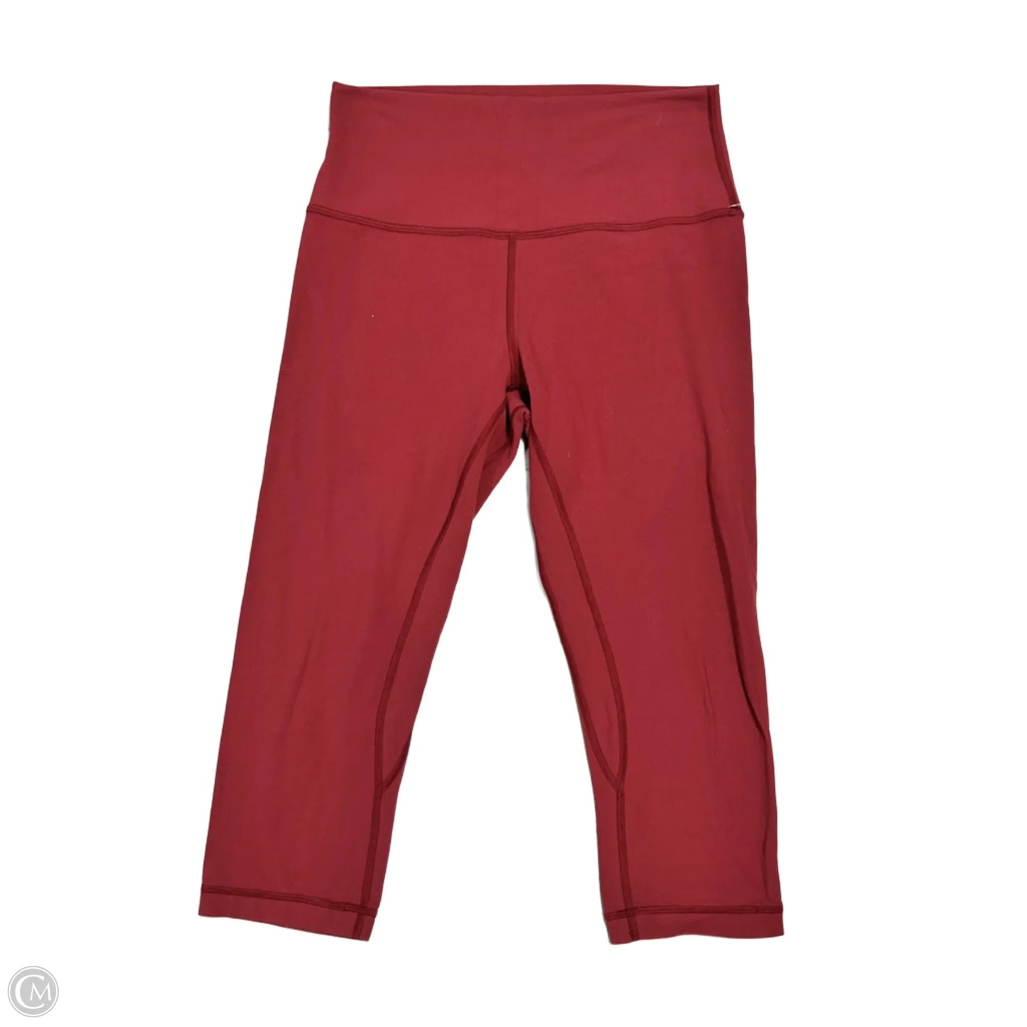 Athletic Leggings Capris By Lululemon In Maroon, Size: M