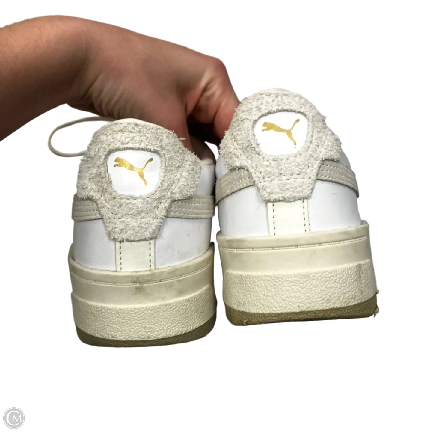 Shoes Sneakers Platform By Puma In Tan & White, Size: 11