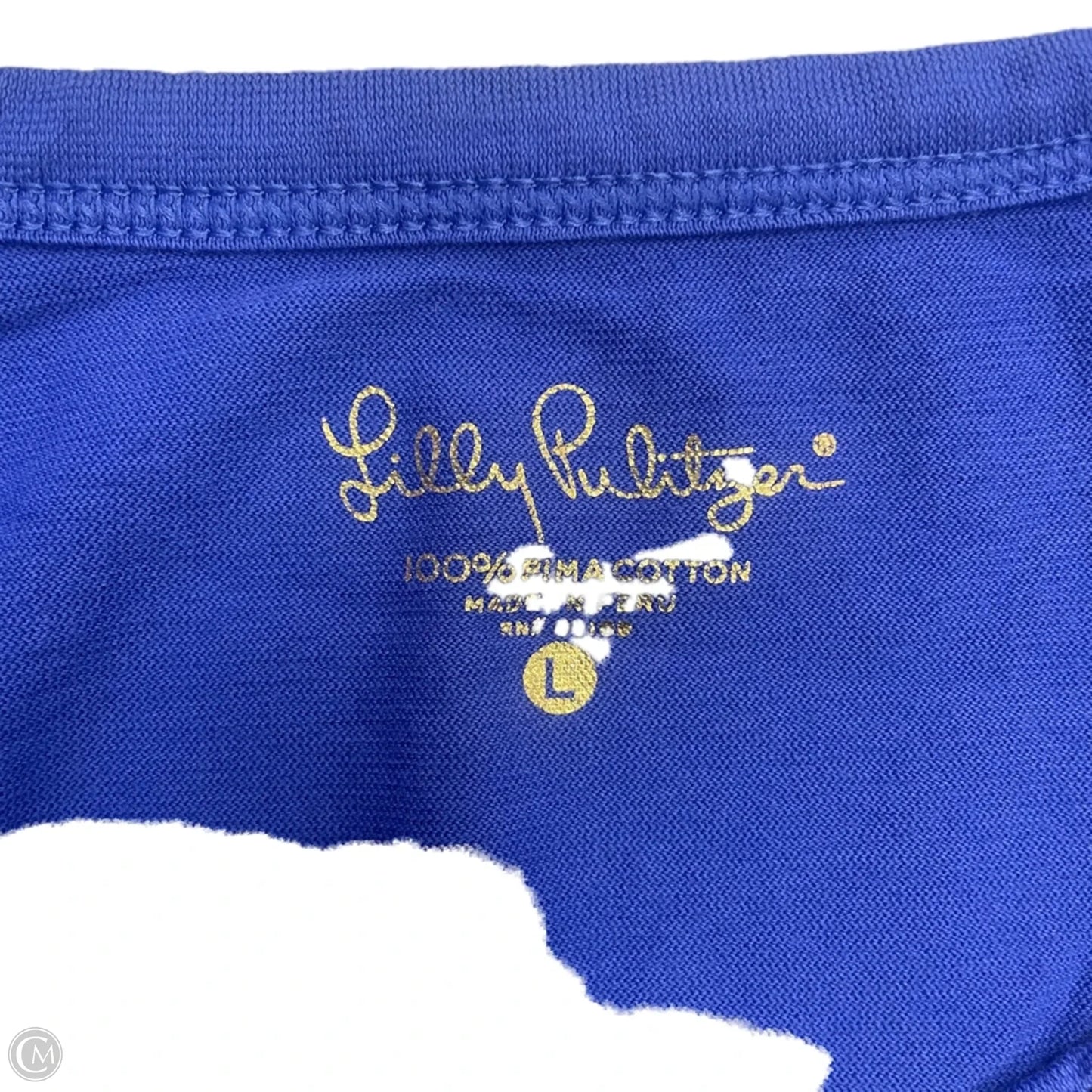 Top Long Sleeve Designer By Lilly Pulitzer In Blue, Size: L