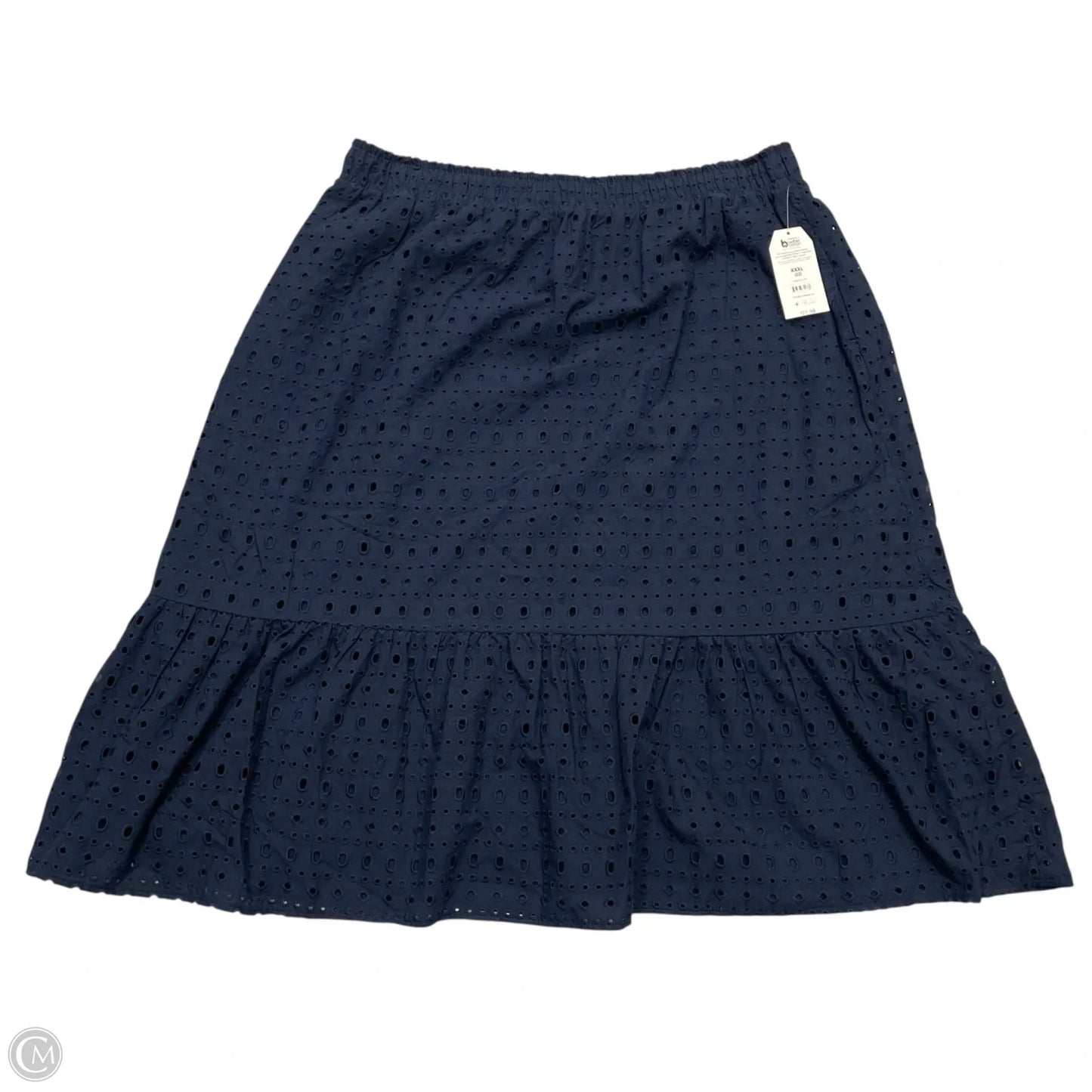 Skirt Midi By Time And Tru In Navy, Size: 3x