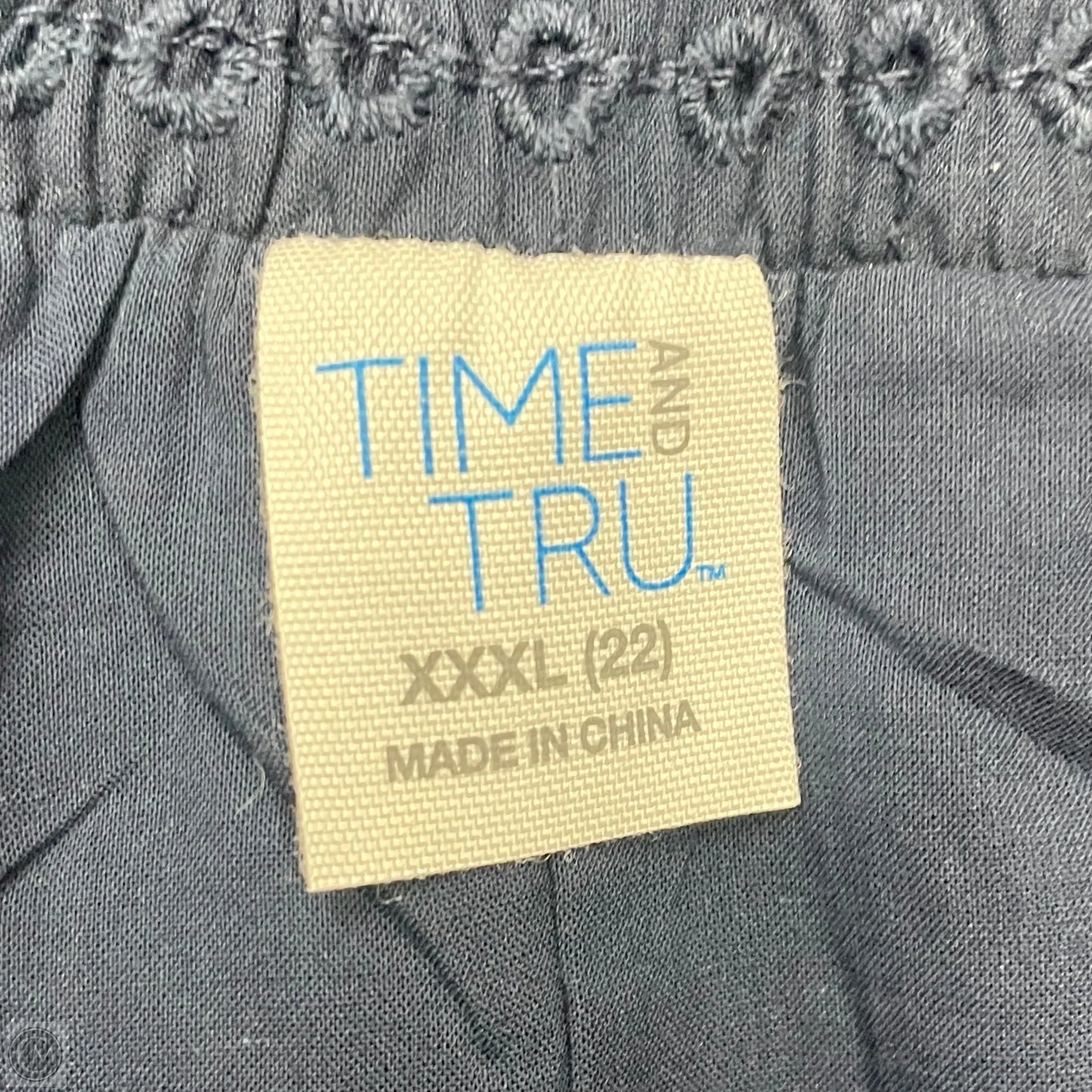 Skirt Midi By Time And Tru In Navy, Size: 3x